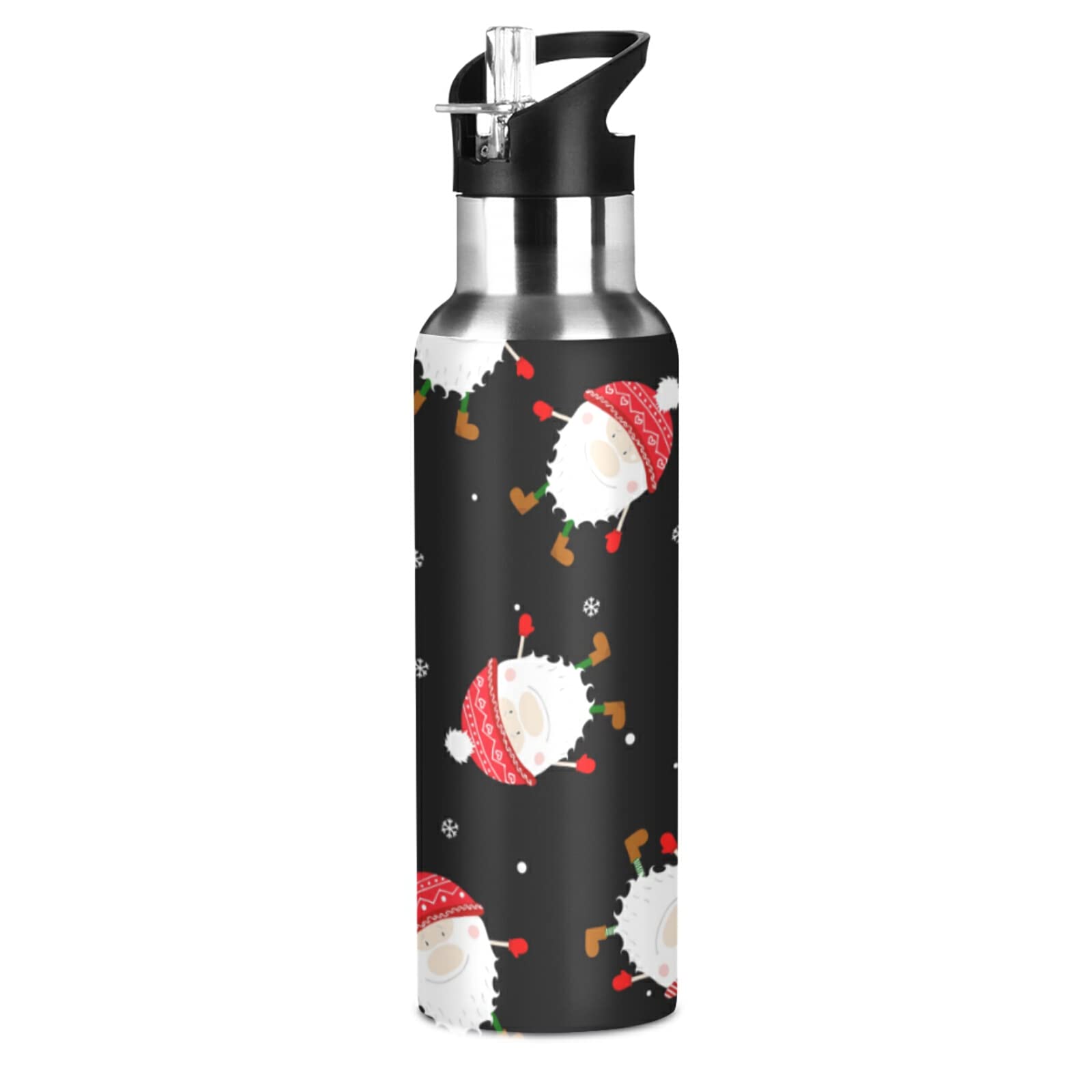 **Xigua Christmas Gnomes (2-Pack) Stainless Steel Double Wall Vacuum Insulated Water Bottle with Straw Lid – Keeps Drinks Cold for 24 Hours, Hot for 12 Hours – Perfect for Hiking, Sports, Gym, Camping & Outdoor Activities**