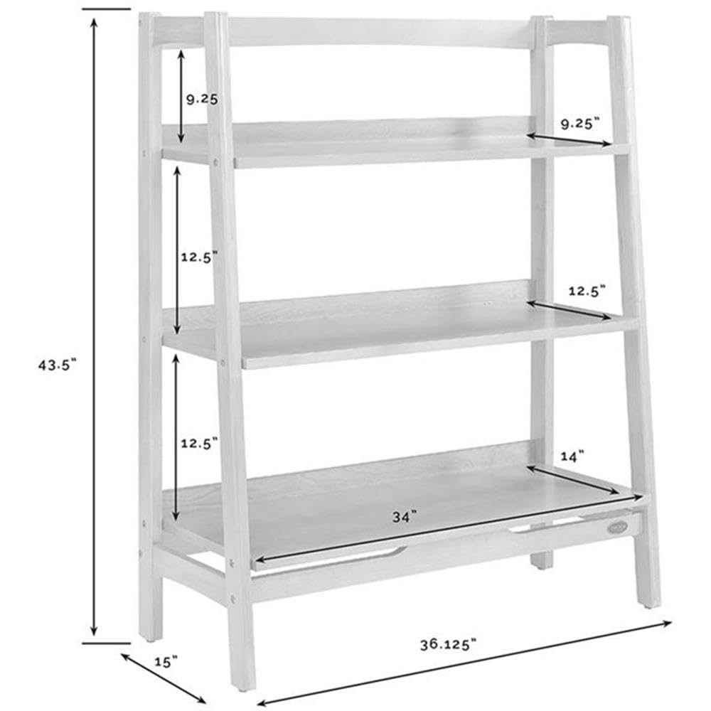 Allora 3-Tier Ladder Shelf Bookcase in Acorn Finish - Perfect for Living Room, Bedroom, or Office Storage & Display