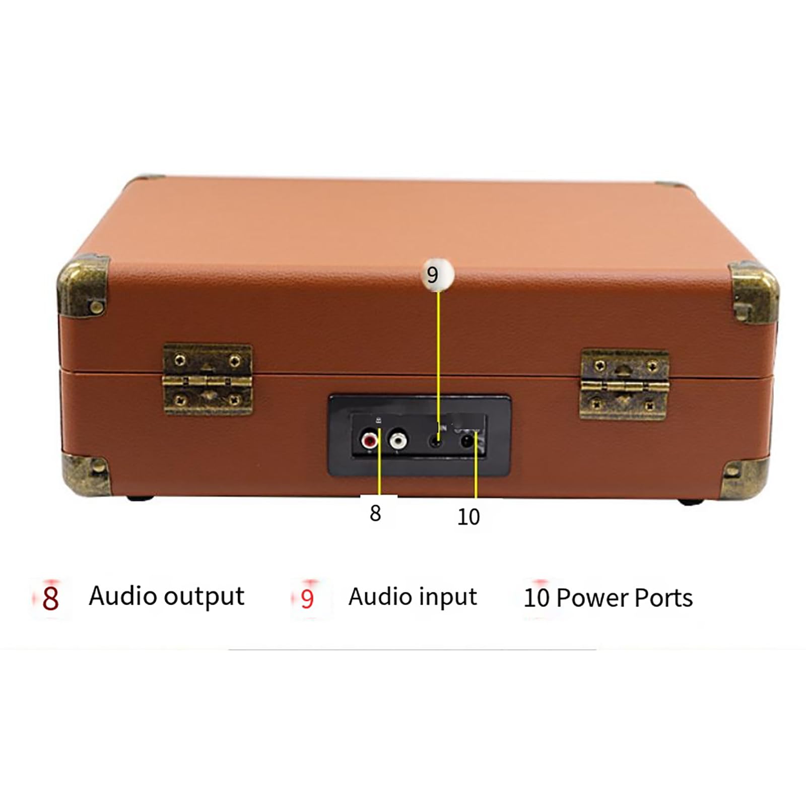 Bluetooth Record Player - 3-Speed Vinyl Turntable with Bluetooth & USB Playback, Compatible with External Speakers | Perfect for Home Entertainment, Father's Day Gifts & Parties