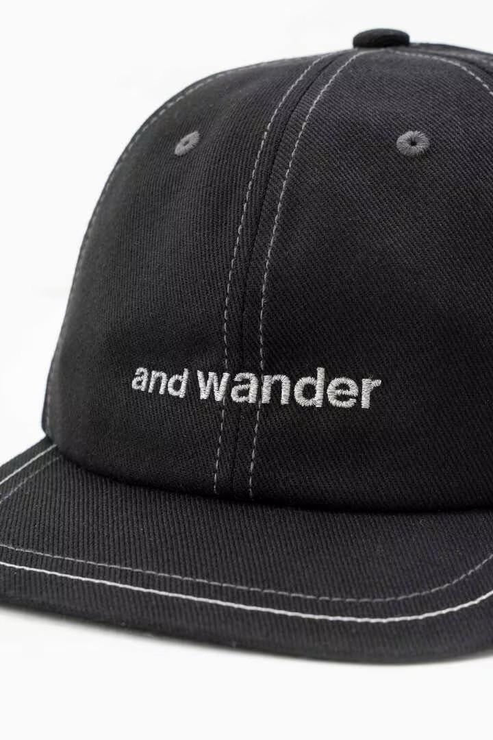 AND WANDER Cotton Twill Cap - Black | Stylish Outdoor Hat for Hiking, Camping & Travel