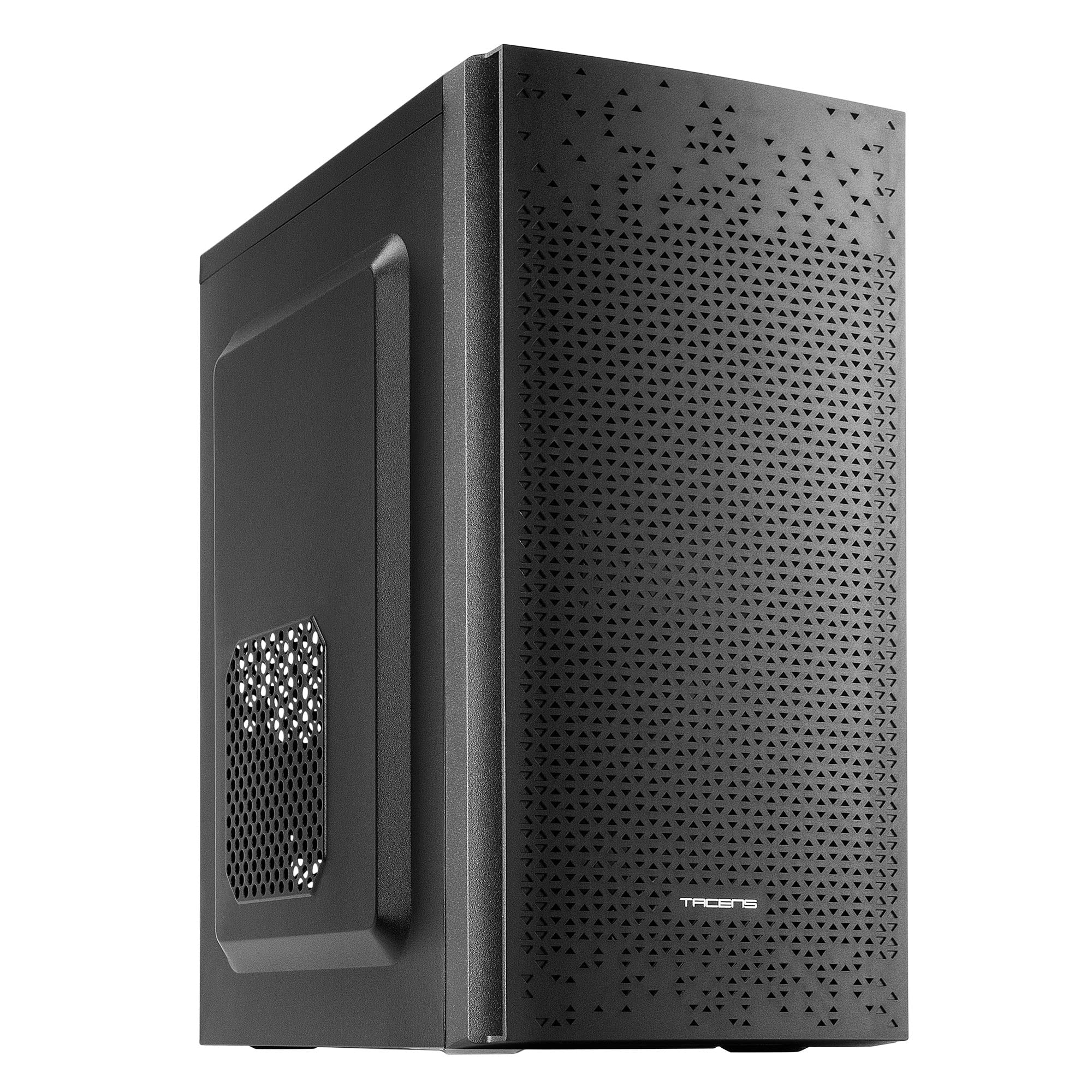 AC6 Compact Micro ATX PC Case - Black Gaming Computer Case with Front Mesh Panel & USB 3.0 Ports - Perfect for Home Office, Gaming Rigs & Small Form Factor PC Builds