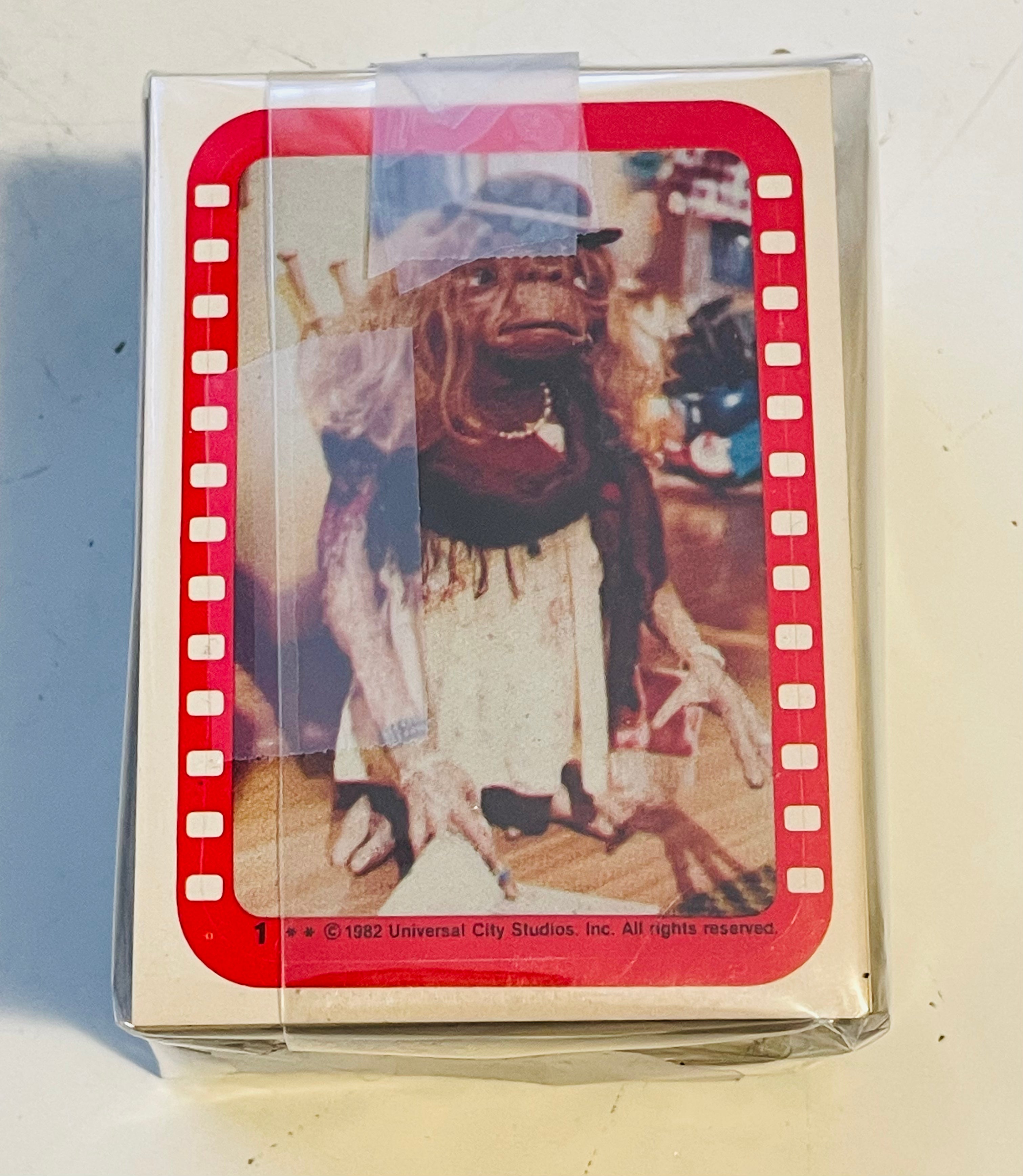 Vintage 1982 E.T. The Extra-Terrestrial Movie Trading Cards & Stickers Collector's Set with Original Wrapper - Perfect for Film Memorabilia Collectors and 80s Nostalgia Fans