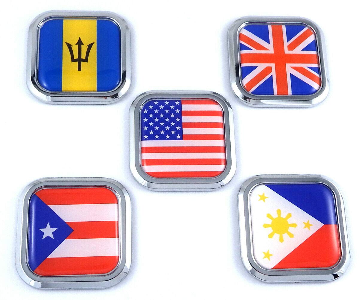 3D Guatemala Flag Car Emblem - Chrome Rim Decal for Hood & Bumper