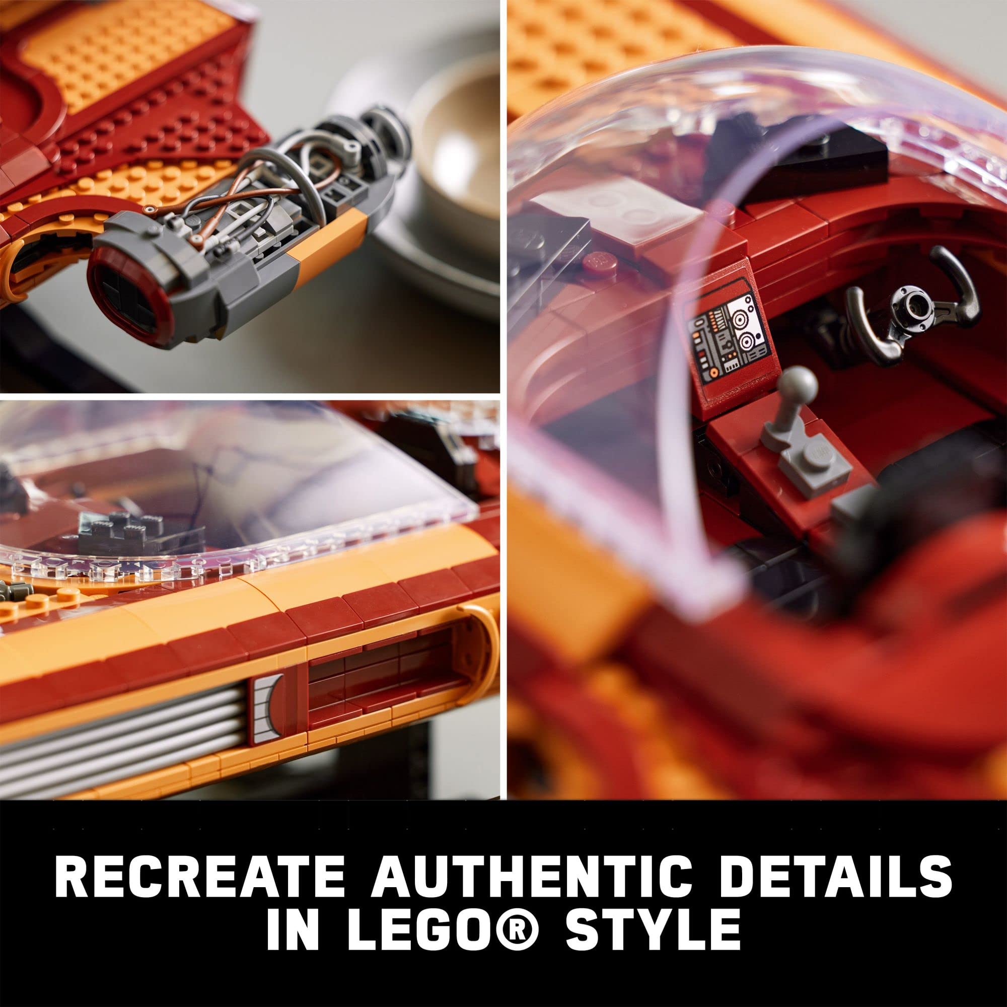 LEGO Star Wars Luke Skywalker's Landspeeder 75341 Ultimate Collector Series - Adult Star Wars Building Kit with Luke Skywalker Lightsaber & C-3PO Minifigure | Perfect Gift for Star Wars Fans | Display Model for Home Office & Star Wars Collection