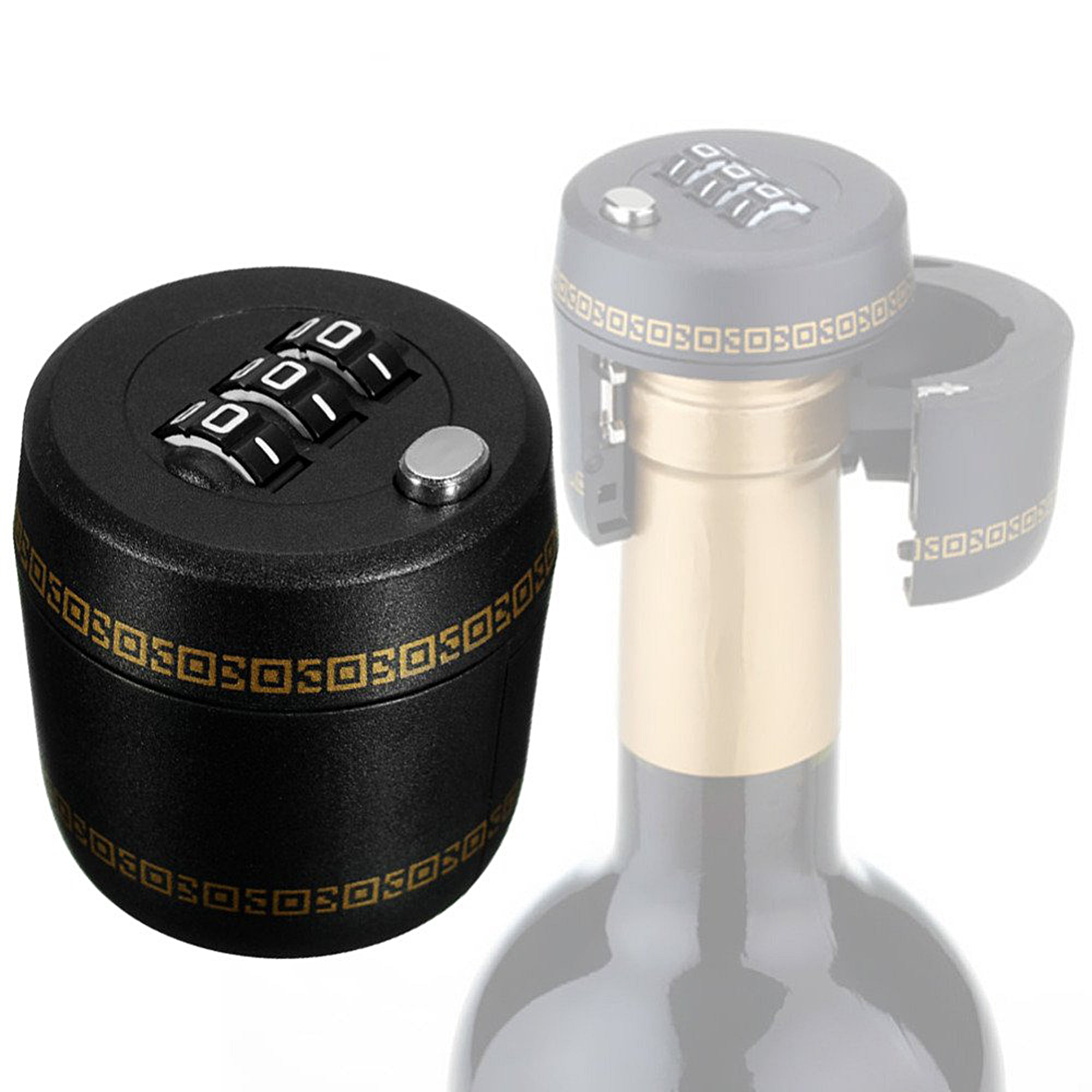 Milex Wine Bottle Combination Lock - Secure Storage for Wine Collections | Perfect for Home Bars, Cellars & Gifts