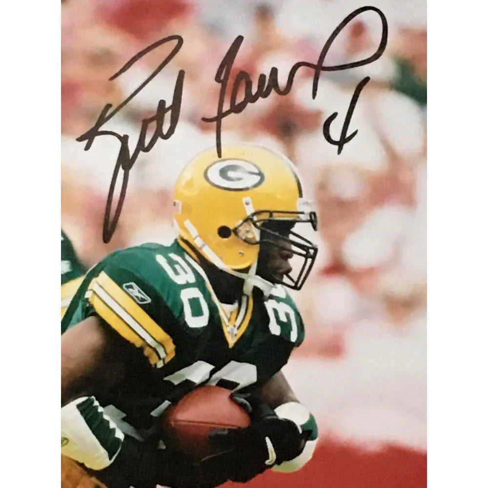 Brett Favre & Ahman Green Autographed 8x10 Photo - Dual Signed Packers Memorabilia with JSA COA - Perfect for NFL Fans, Collectors & Sports Decor