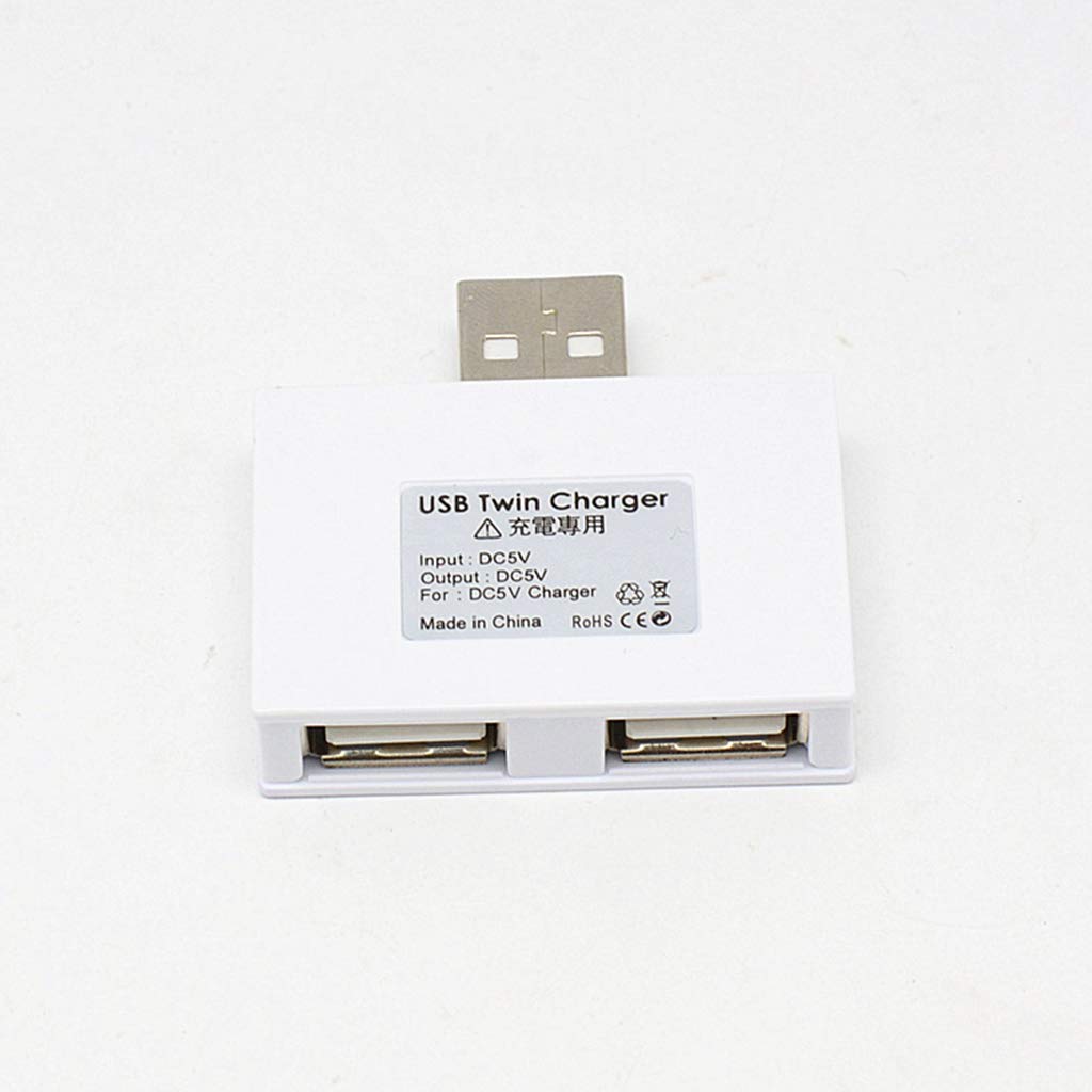 Ldabrye USB 2.0 Hub - 2 Port USB Splitter Adapter for Laptop & PC - High Speed Data Transfer - Compact USB Male to Female Converter - Perfect for Office, Home & Travel Use