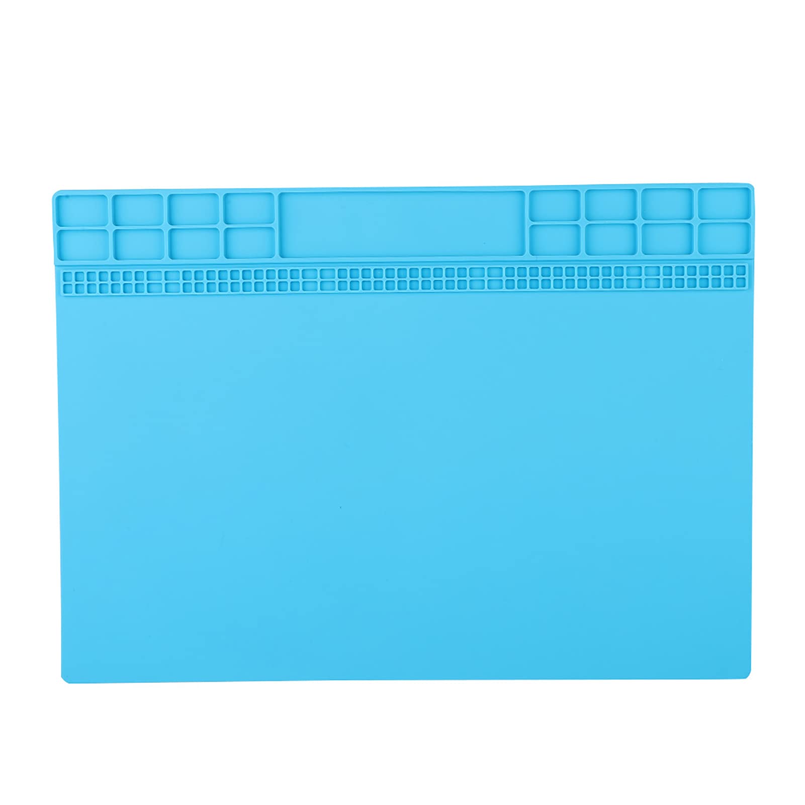 Heat Resistant Magnetic Repair Mat for Phone & Computer - 350mm x 250mm Silicone Insulation Pad - Professional Maintenance Platform for Electronics Repair (Light Blue) | Ideal for Soldering, Phone Screen Replacement & Device Repair Workspace