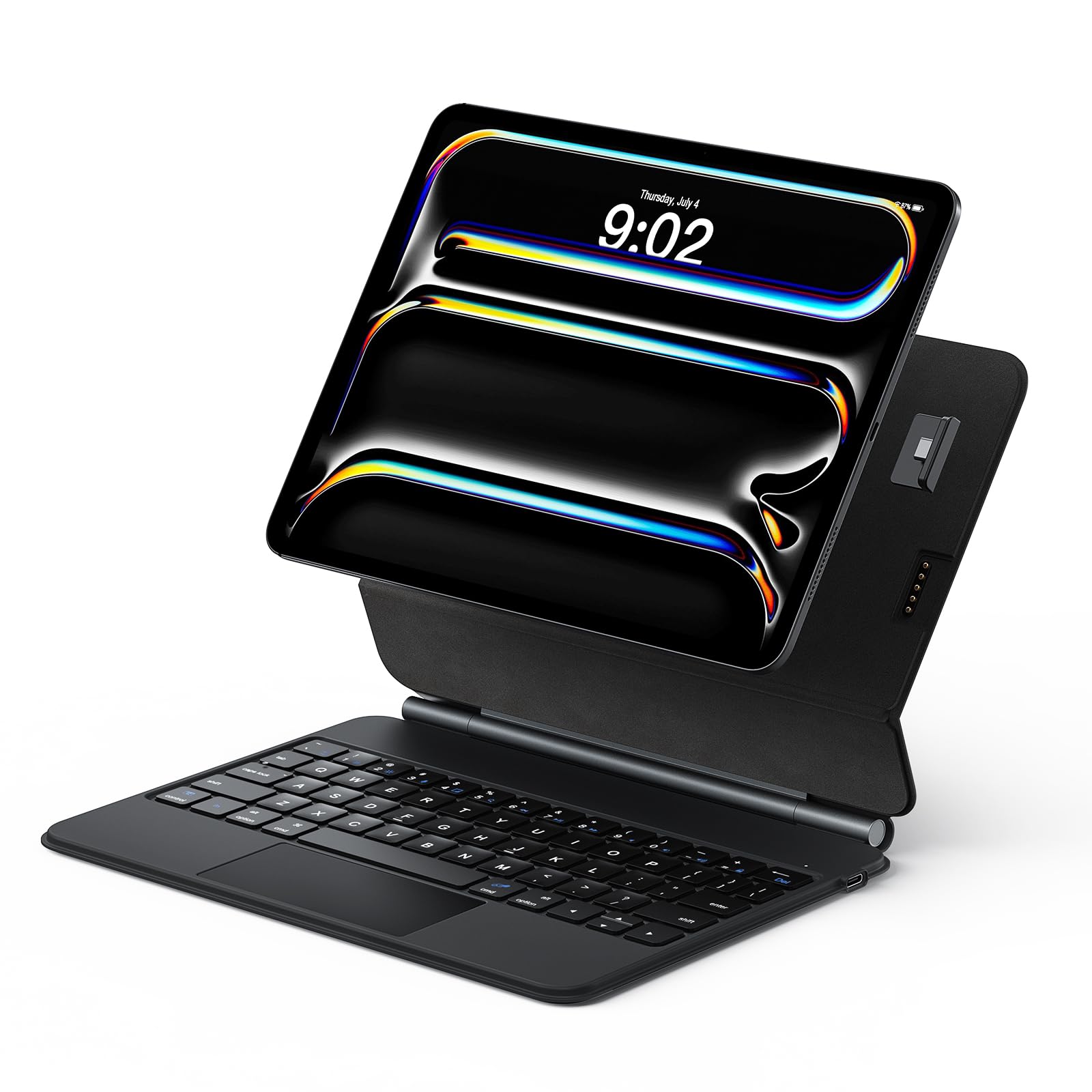 Magnetic Keyboard Case for iPad Pro 11-inch (M4) 2024 - Auto-Connect Design, No Charging Required, Multi-Touch Trackpad - Compatible with iPad Pro 11 (5th Gen) - Perfect for Work, Study & Travel