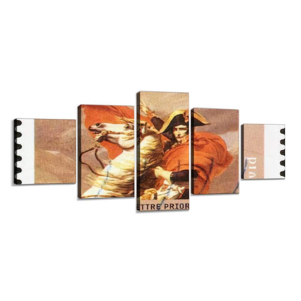 XEPPO Napoleon Canvas Wall Art Set - 5Pcs Stretched & Framed Abstract Landscape Paintings, Famous Prints for Modern Home Decor | Perfect for Living Room, Bedroom & Office Wall Decoration