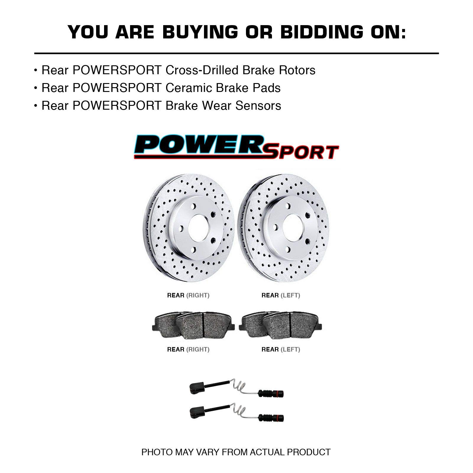 PowerSport Rear Brake Pads and Rotors Kit - Ceramic Brake Pads & Rotors Set BLXR.35241.02 | High-Performance Braking System for ATV, UTV, Dirt Bikes & Off-Road Vehicles | Smooth Stopping Power for Trail Riding & Adventure Sports