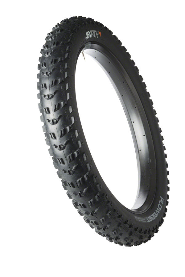 45NRTH Flowbeist 26 x 4.6 Fat Bike Tire - 120 TPI Tubeless Folding MTB Tire for Snow, Sand & Trail Riding - Black All-Terrain Bicycle Tire for Winter & Off-Road Cycling