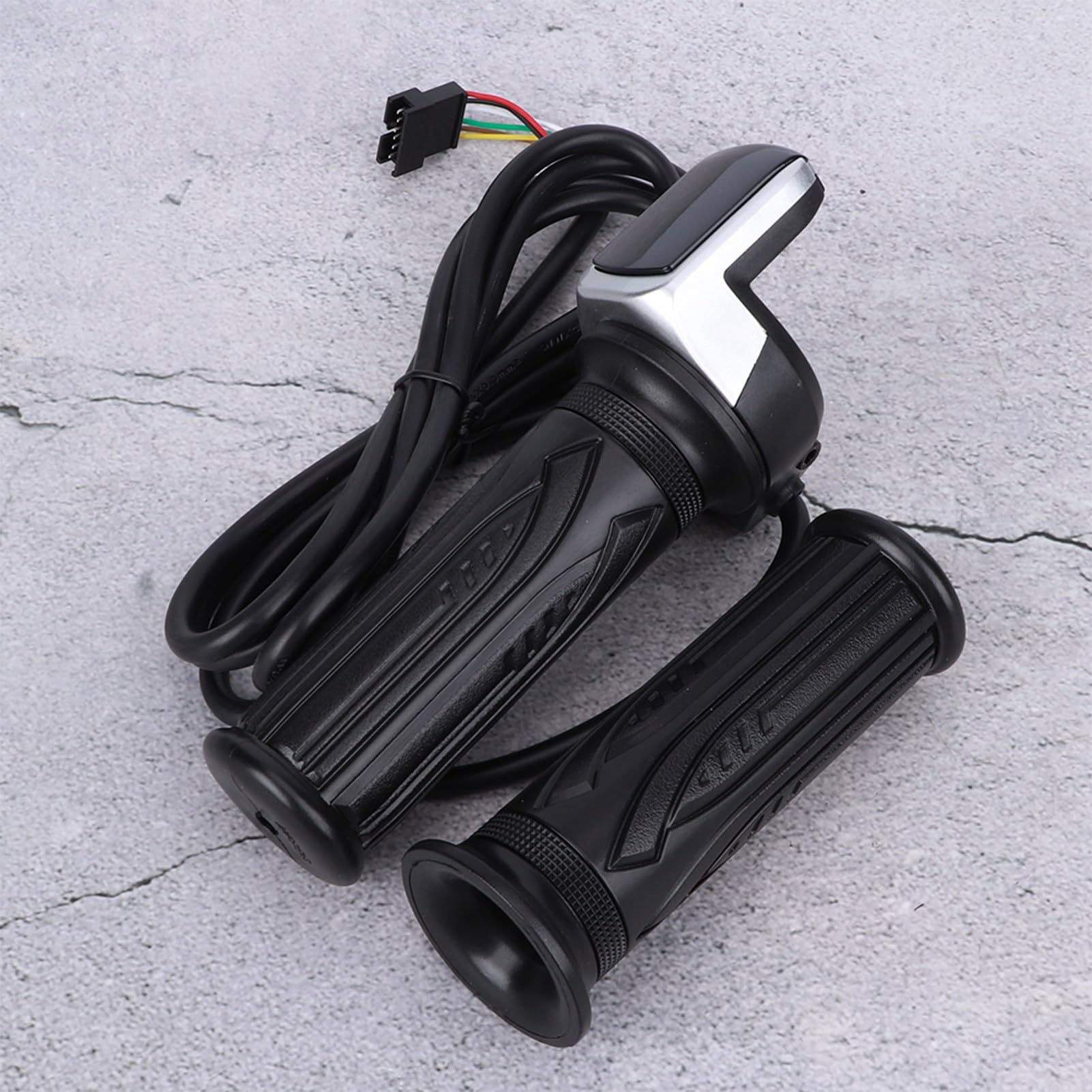 Electric Bike Throttle Handle with LCD Power Display & Switch - 5-Star Twist Grip for E-Bikes - Perfect for Commuting, Off-Roading & Urban Riding