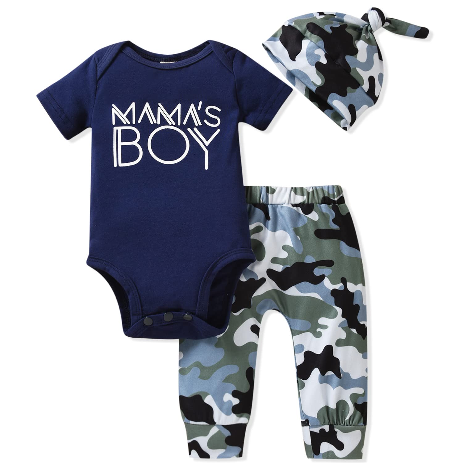 Aalizzwell Baby Boys Summer Outfit - Short Sleeve Bodysuit & Pants Set | Soft Cotton Romper for Newborns & Toddlers | Perfect for Playtime, Beach Trips & Family Photos