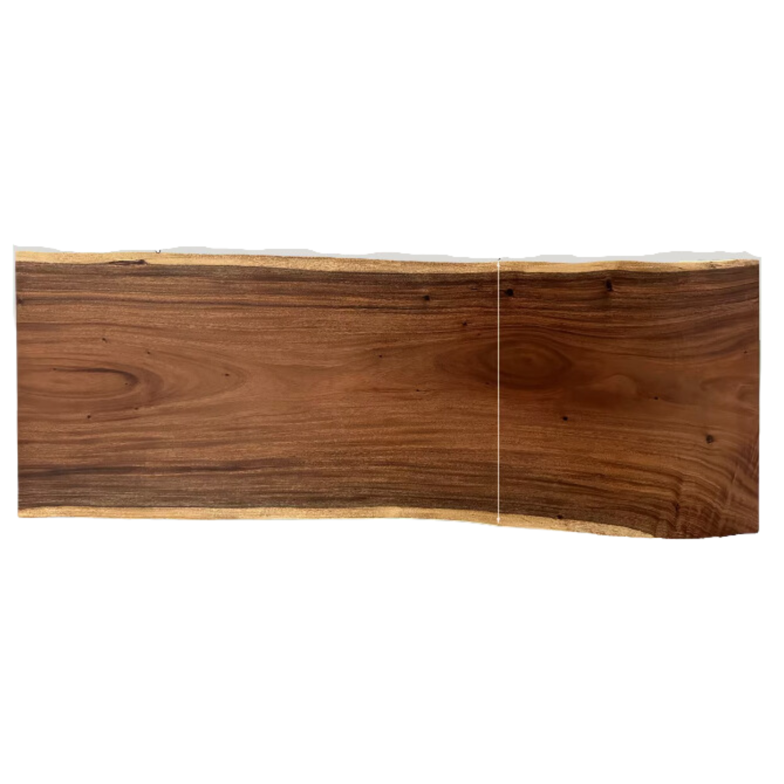 Premium Black Walnut Solid Wood Dining Table with Natural Edge - Large Top for Kitchen, Dining Room & Home Decor
