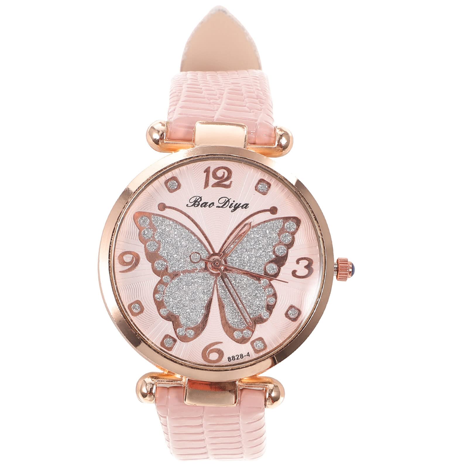 SOIMISS Rhinestone Butterfly Design Women's Watch - Elegant Casual & Simple Timepiece for Ladies | Perfect for Daily Wear, Office, Parties & Special Occasions