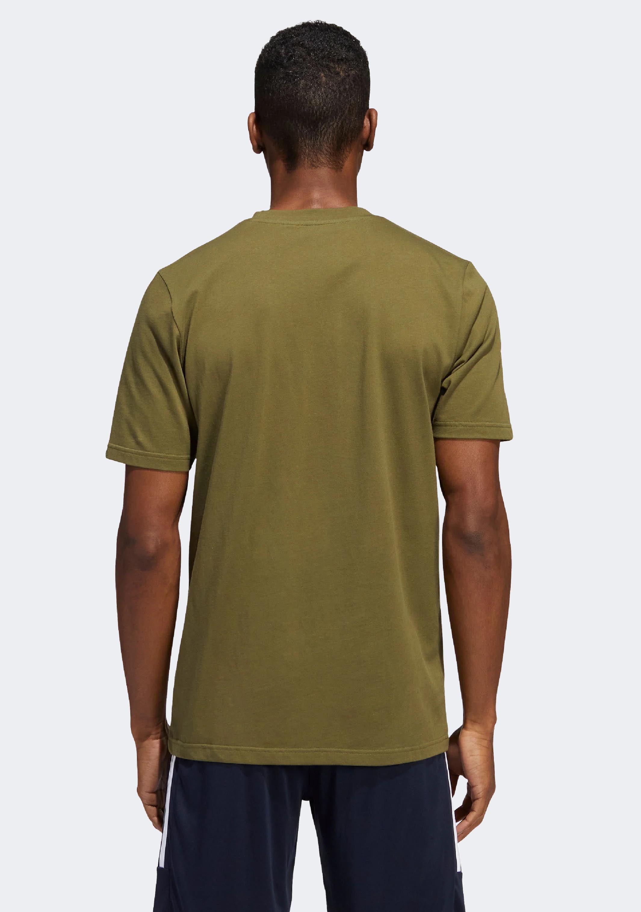 Adidas Men's Sketch Emblem Graphic T-Shirt - Casual Short Sleeve Cotton Tee for Streetwear, Gym & Everyday Wear
