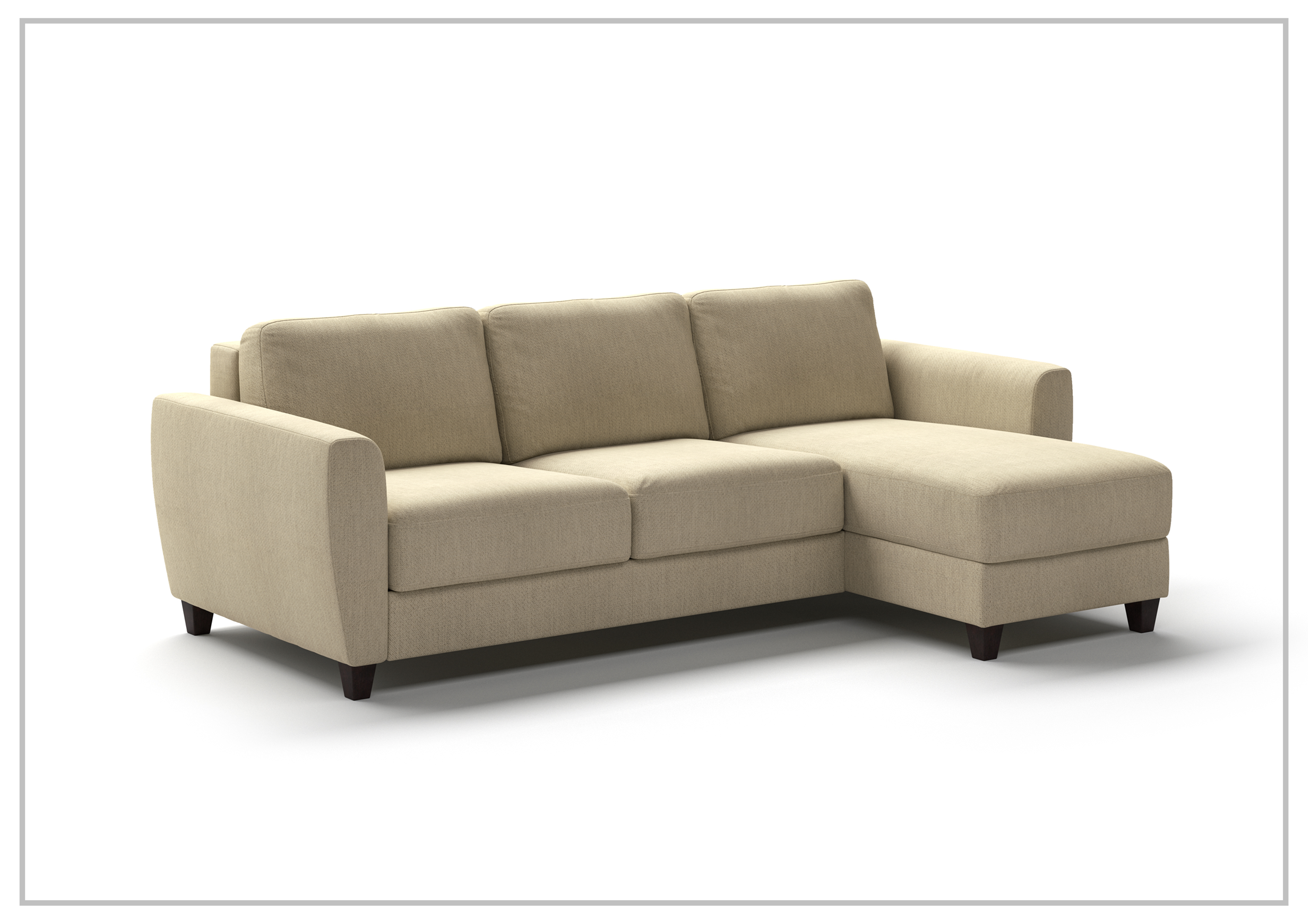 Luonto Harper L-Shaped Full XL Fabric Sectional Sleeper Sofa - Convertible Couch Bed with Storage for Small Spaces, Living Room, Guest Room & Apartment - Comfortable Modern Design for Relaxing & Overnight Guests