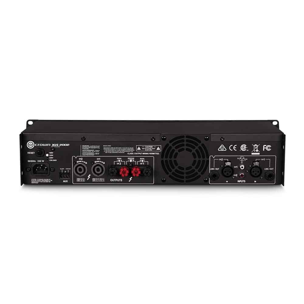 Crown XLS2002 Professional Power Amplifier - 550W 2-Channel Rack Mount Audio Amplifier for Live Sound, DJ, Studio & Home Theater Systems