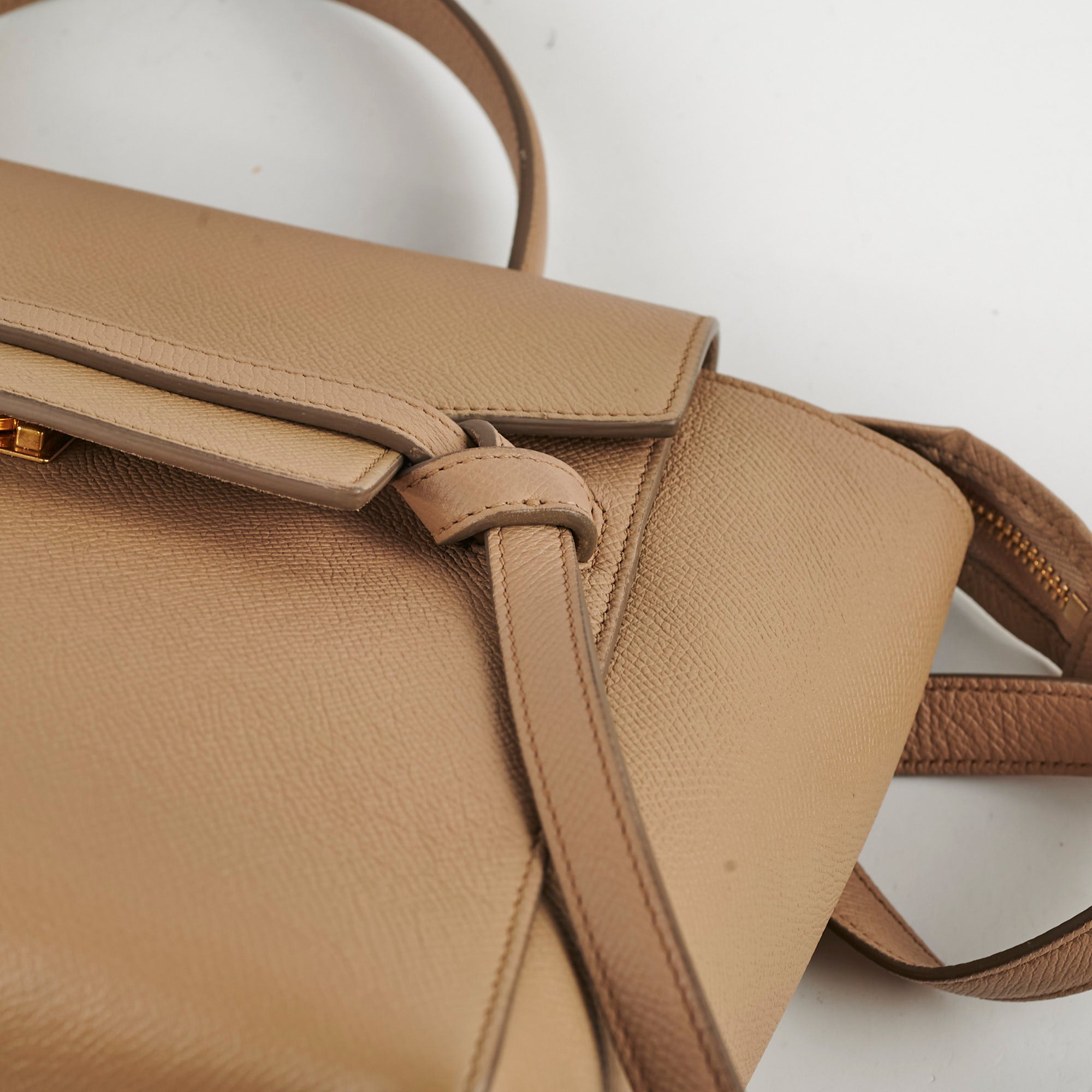 Celine Micro Belt Bag in Beige | Genuine Leather Crossbody Bag for Women | Perfect for Work, Travel & Everyday Use