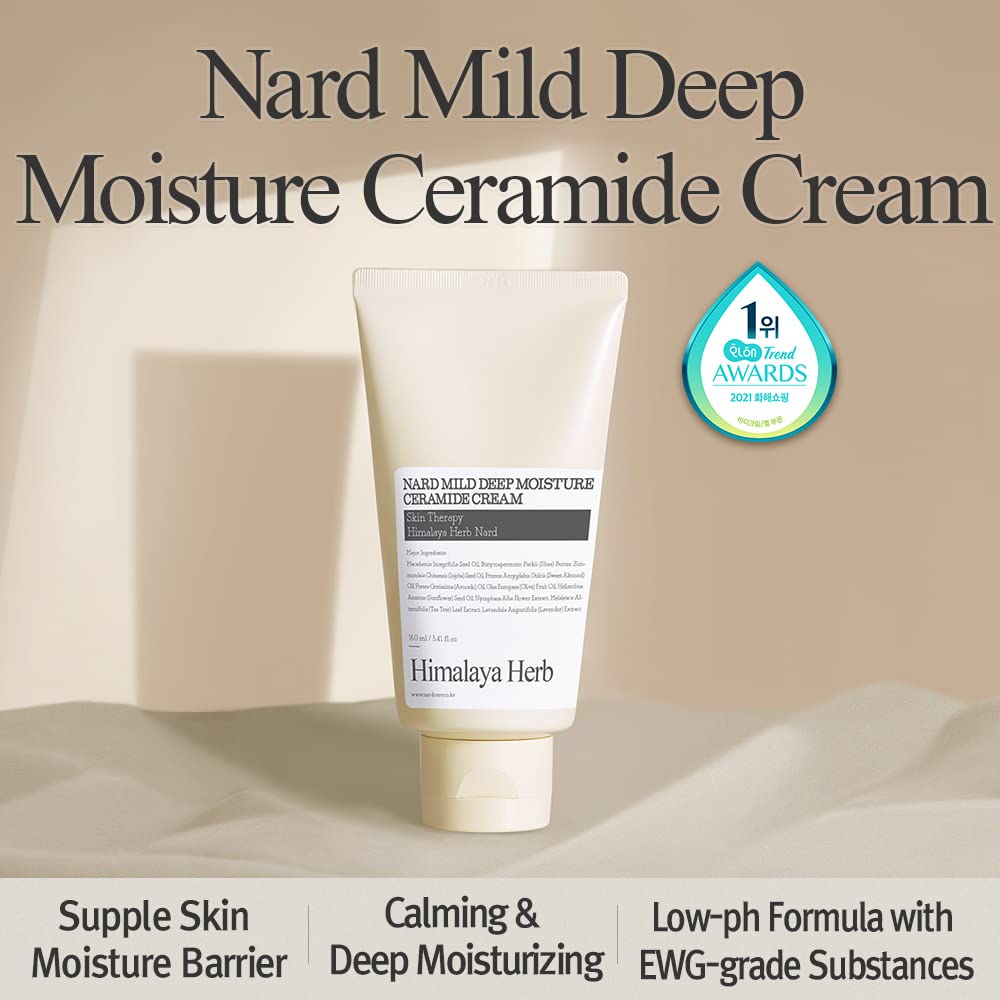 NARD Mild Deep Moisture Ceramide Cream 5.41 Fl Oz - Hydrating Facial Moisturizer for Dry & Sensitive Skin | Day & Night Skincare Routine