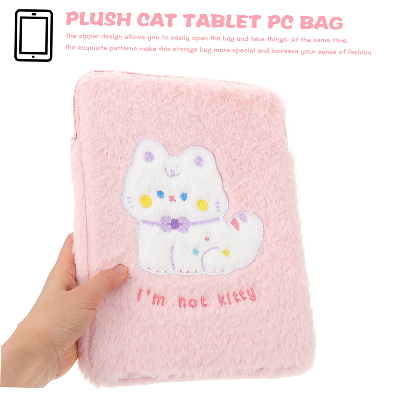 UKCOCO Plush Tablet & Laptop Storage Bag - Soft Computer Case for Home, Office & Travel - Cute Cartoon Holder for MacBook, iPad & Accessories - Perfect for Work, School & Daily Commute