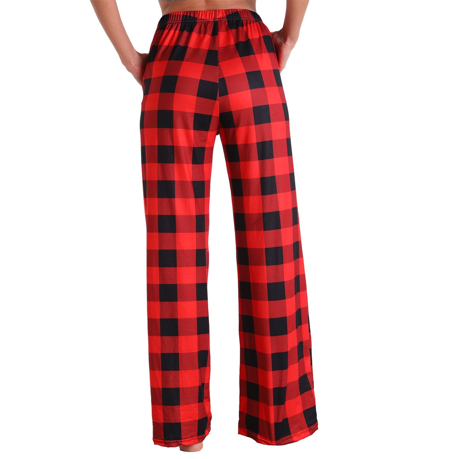 Women's Cotton Plaid Pajama Pants - Soft Lounge Sleep Bottoms with Pockets, Wide Leg Drawstring Sweatpants for Home, Travel & Relaxation | Casual Comfortable Sleepwear