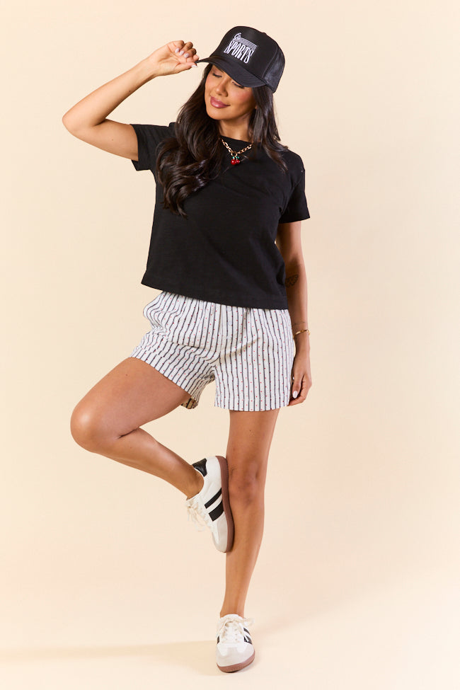 Easy Fit Short Sleeve Black Boxy Tee - Women's Casual Loose Fit T-Shirt | Trendy Oversized Cotton Top for Everyday Wear, Street Style & Layering