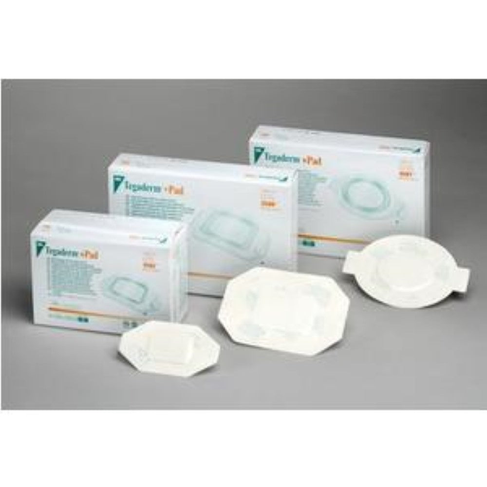 3M Tegaderm Film Dressing - Non-Adherent Wound Care Bandage, 8 x 3.5 Inches with 6 x 1.75 Inch Pad - Sterile Transparent Medical Tape for Burns, Cuts & Post-Surgery Protection | First Aid & Hospital Use