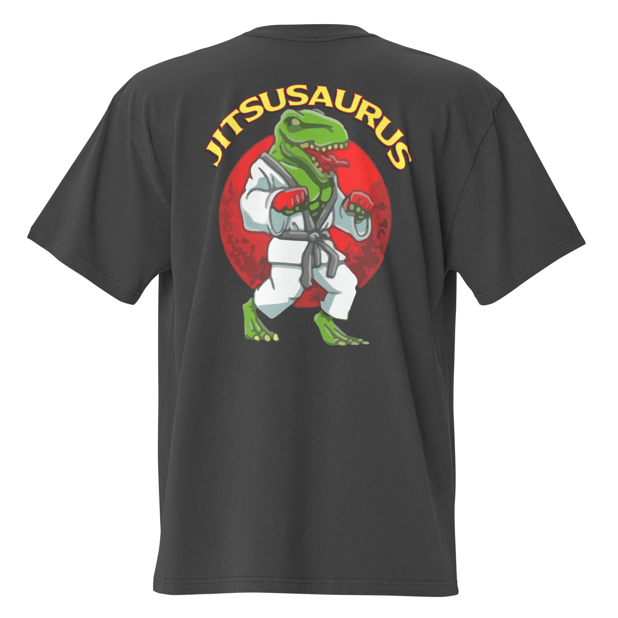 Jiu Jitsu Shirt - Oversized Jitsusaurus Graphic BJJ Training Tee for Men & Women | Brazilian Jiu Jitsu MMA Workout & Competition Apparel