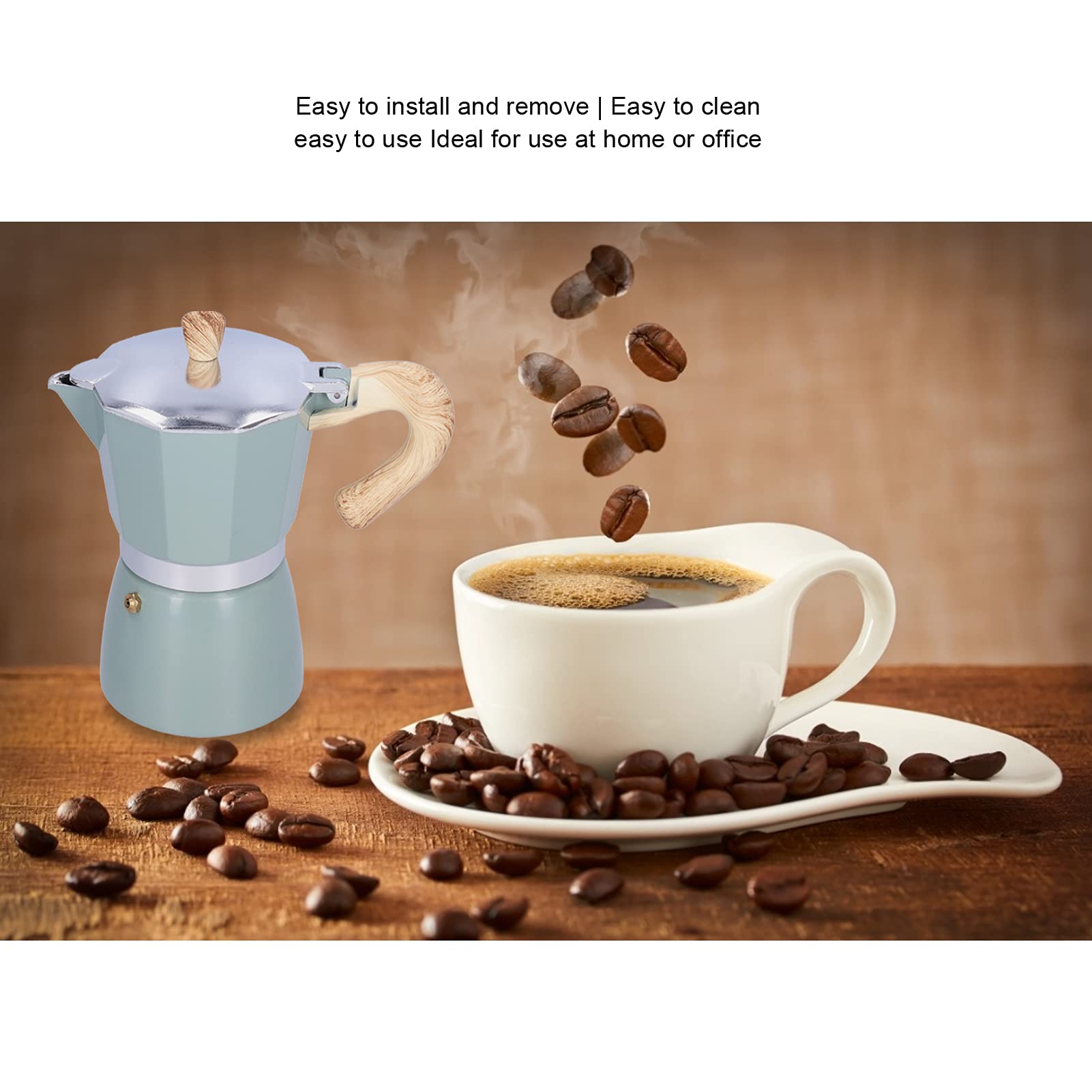 Fast Heating Coffee Maker with Removable Pot - Perfect for Office & Home Use (Lake Teal) | Drip Coffee Machine for Daily Brewing & Entertaining Guests
