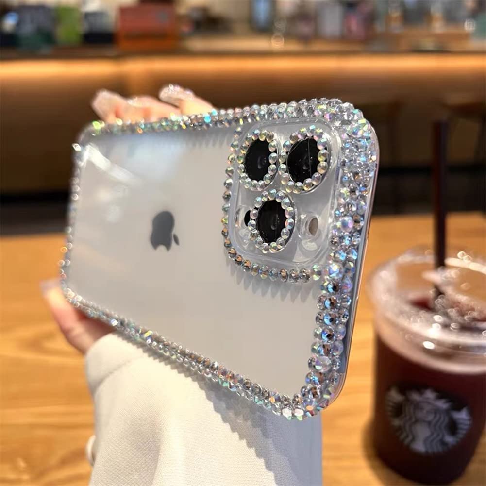 Cute Luxury Bling Phone Case for iPhone 14 Pro Max 6.7 Inch - Super Slim Protective Cover for Women & Girls (White) | Perfect for Everyday Use, Parties & Special Occasions