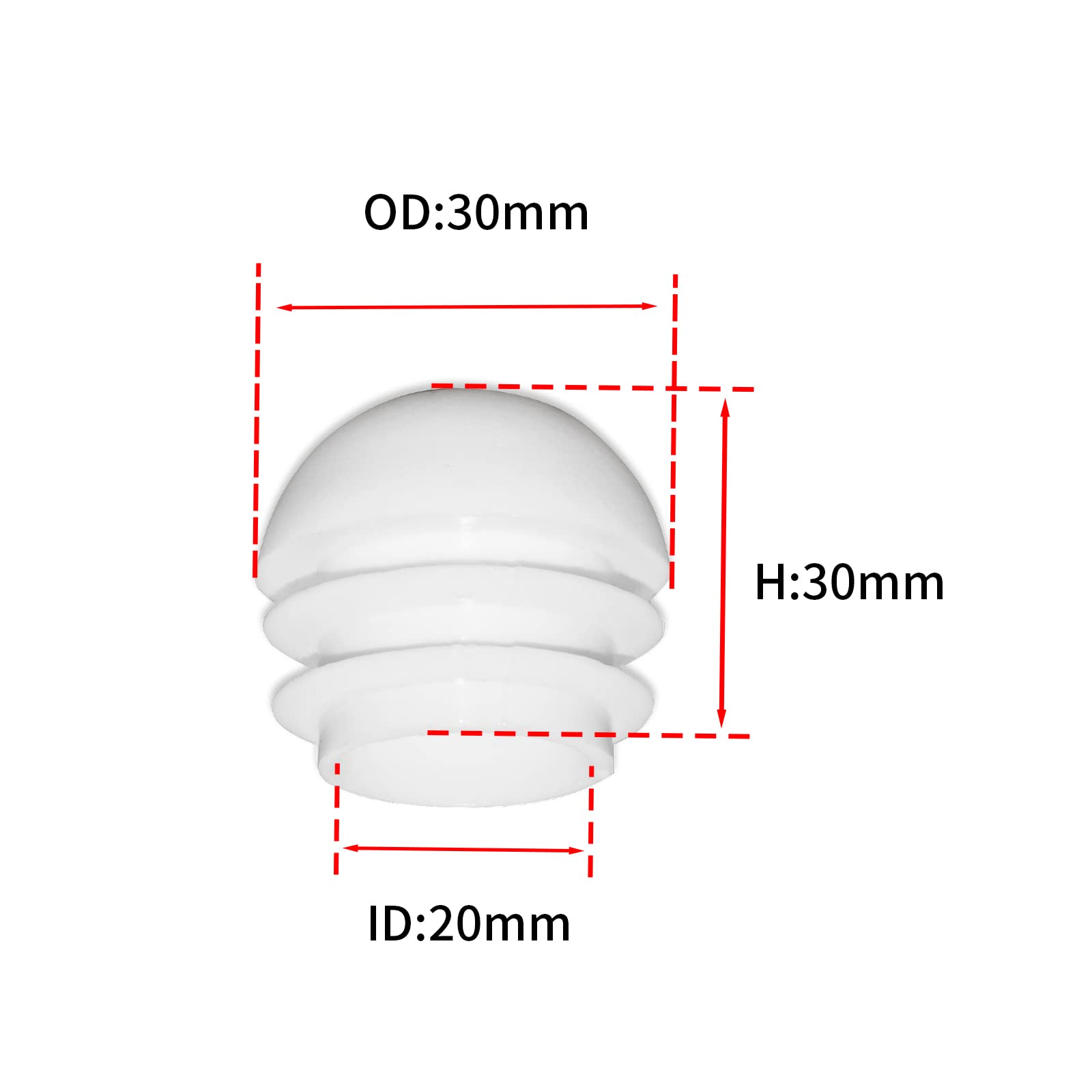 Flyshop 16-Pack White Plastic End Caps Pipe Plugs (1-3/16