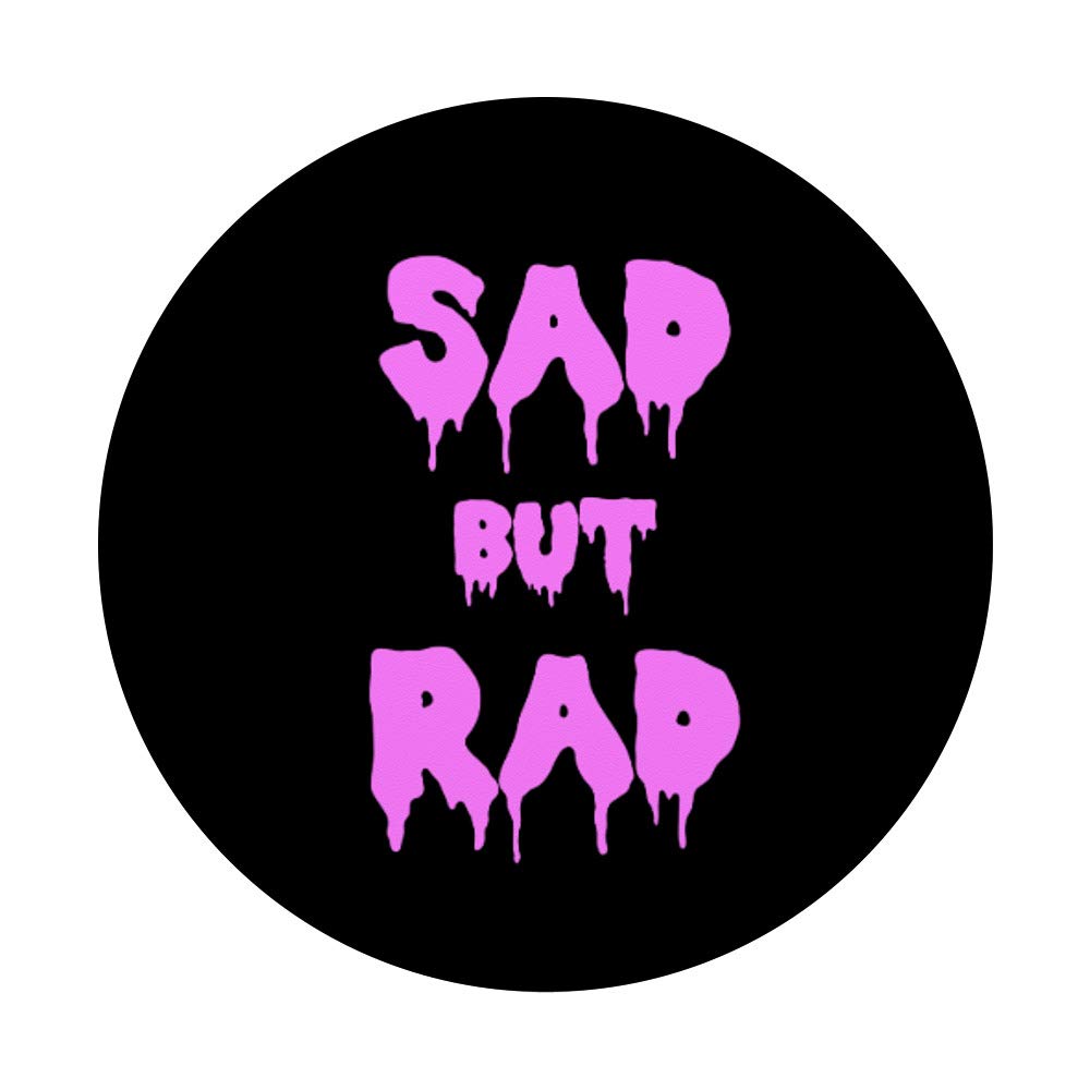 Pastel Goth Sad But Rad Aesthetic Kawaii Punk Emo PopSockets - Phone Grip & Stand for iPhone, Samsung, Tablets - Cute Accessory for Emo Teens, Kawaii Lovers & Alternative Fashion