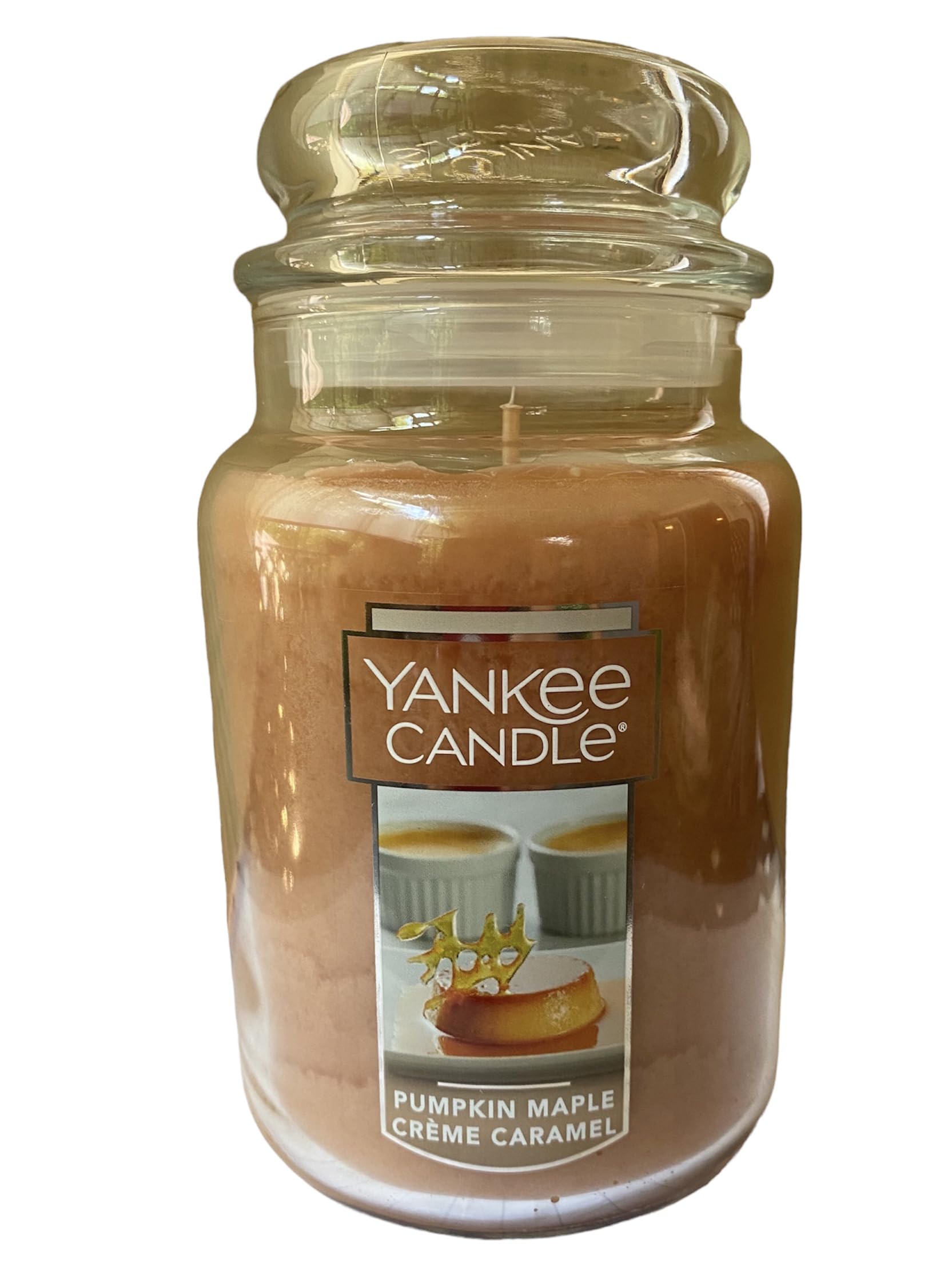 Yankee Candle Pumpkin Maple Creme Caramel Large Classic Jar Candle - 14.5oz Scented Candle for Fall Decor, Thanksgiving, Cozy Home Ambiance & Relaxation