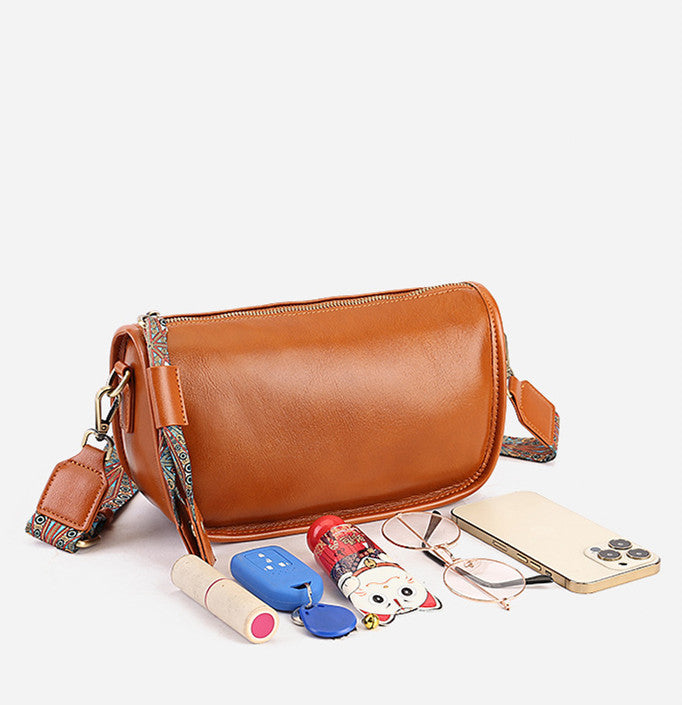 Stylish Small Leather Sling Bag for Women & Men - Crossbody Shoulder Bag with Adjustable Strap - Perfect for Travel, Shopping & Daily Use