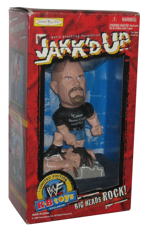 1998 WWF Jakks Pacific Jakk'd Up Stone Cold Steve Austin Exclusive Action Figure - Vintage Wrestling Collectible for Fans and Display