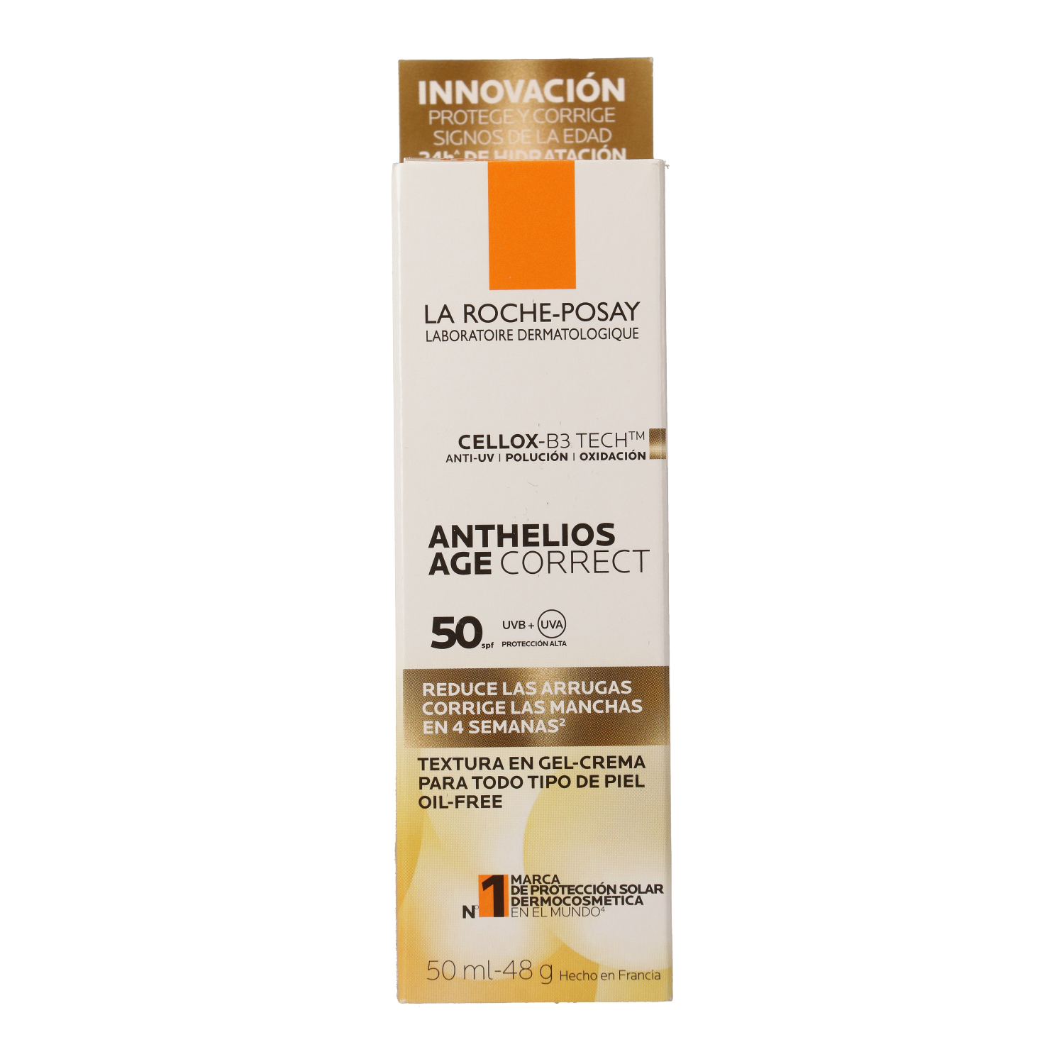 La Roche-Posay Anthelios Age Correct Anti-Aging Sunscreen SPF 50 - Broad Spectrum Face Moisturizer with Antioxidants - Perfect for Daily Use, Travel & Outdoor Activities