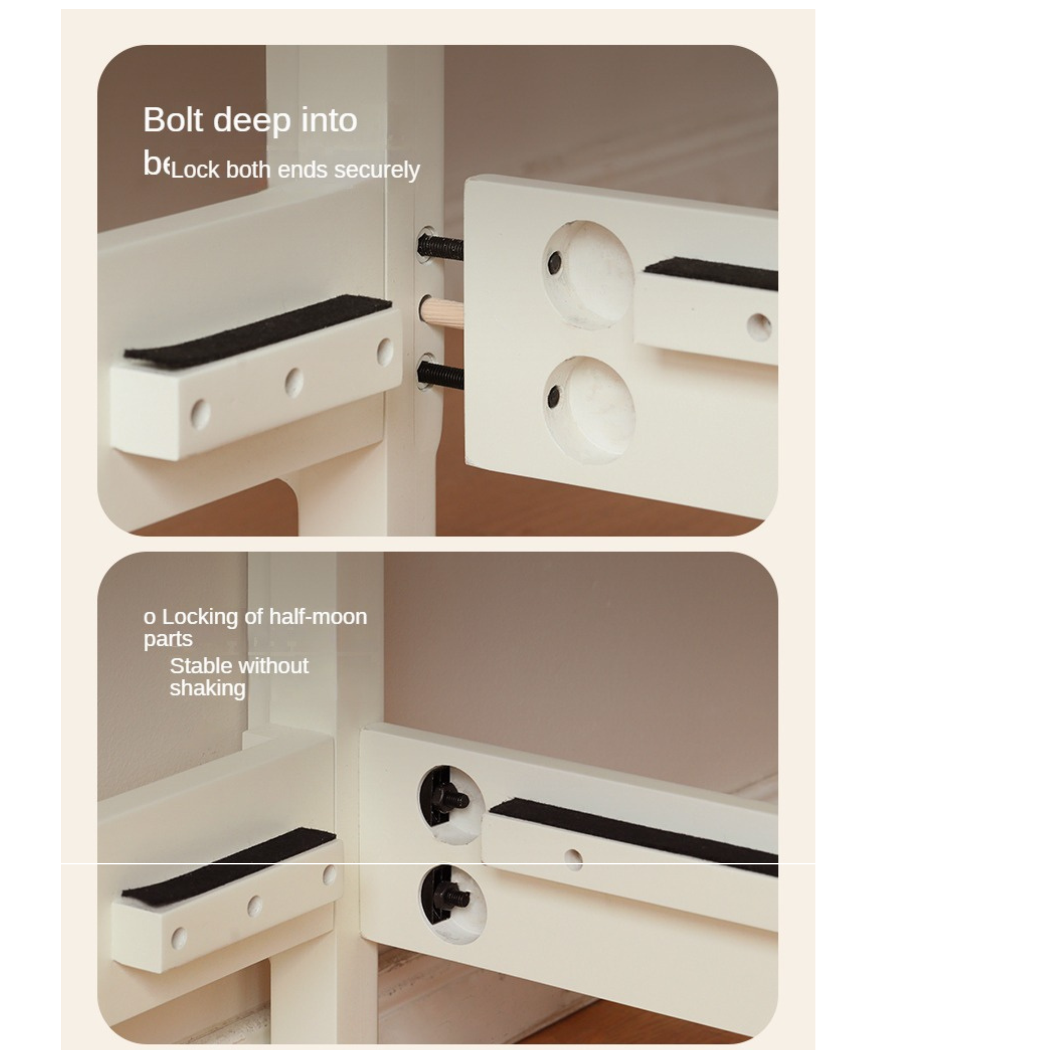 Modern Simple Cream Style Poplar Solid Wood Bed - Sturdy & Elegant for Master Bedroom, Guest Room, or Kids Room
