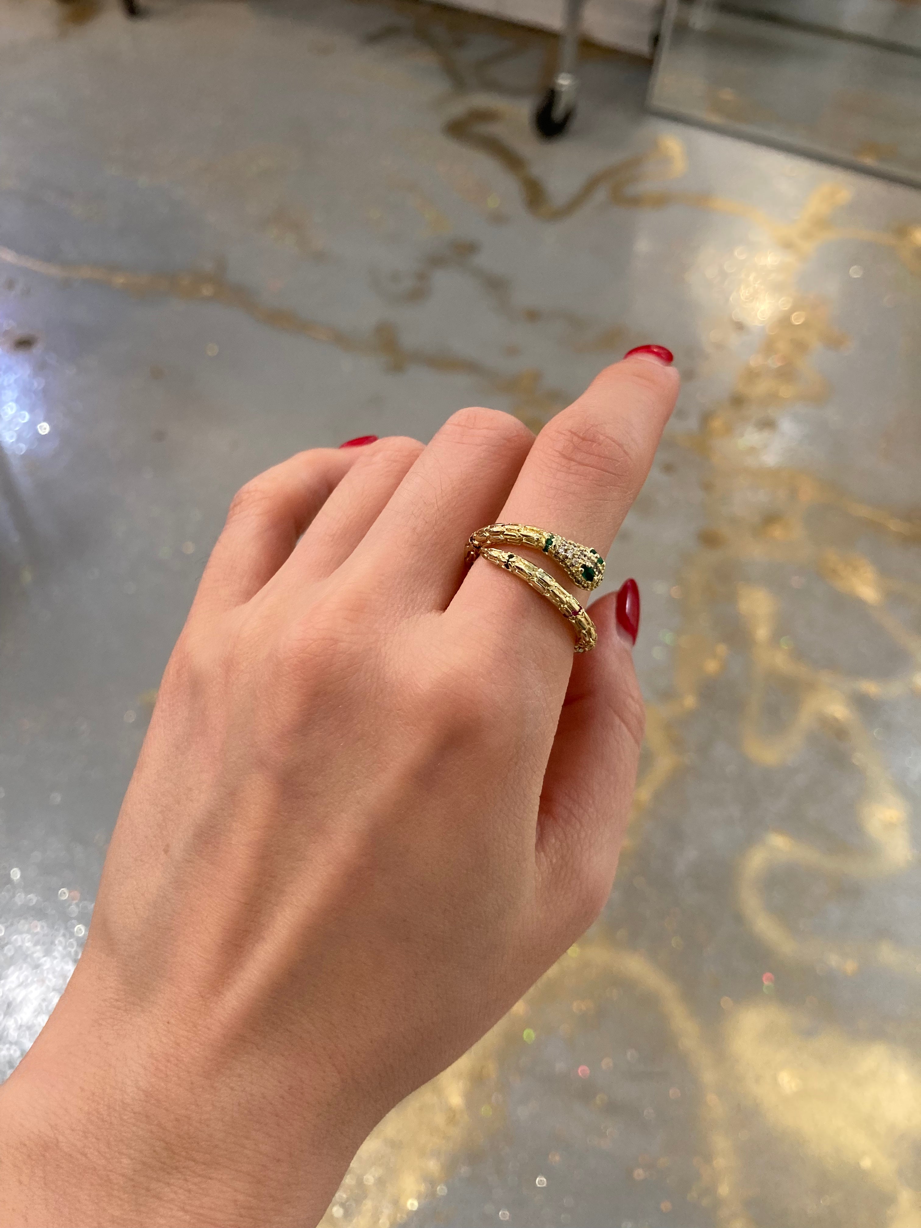 Snake Rings for Women - Fashion Jewelry, Adjustable Serpent Ring, Trendy Accessories for Parties, Gifts & Everyday Wear