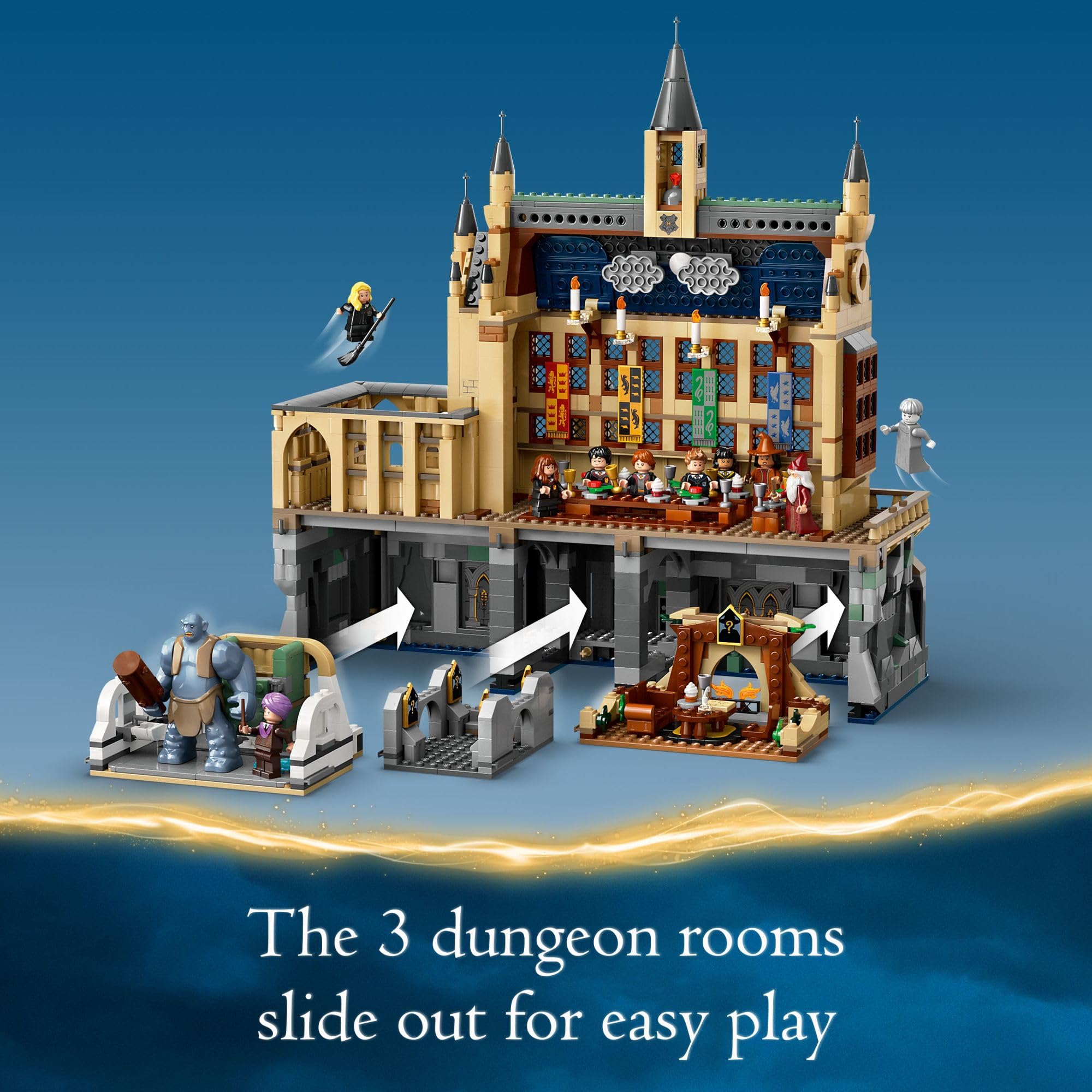 LEGO Harry Potter Hogwarts Castle: The Great Hall Building Set with 11 Minifigures (76435) | Magical Collectible Toy for Kids & Adults | Perfect Gift for Harry Potter Fans | Great for Playtime, Display & Themed Birthday Parties