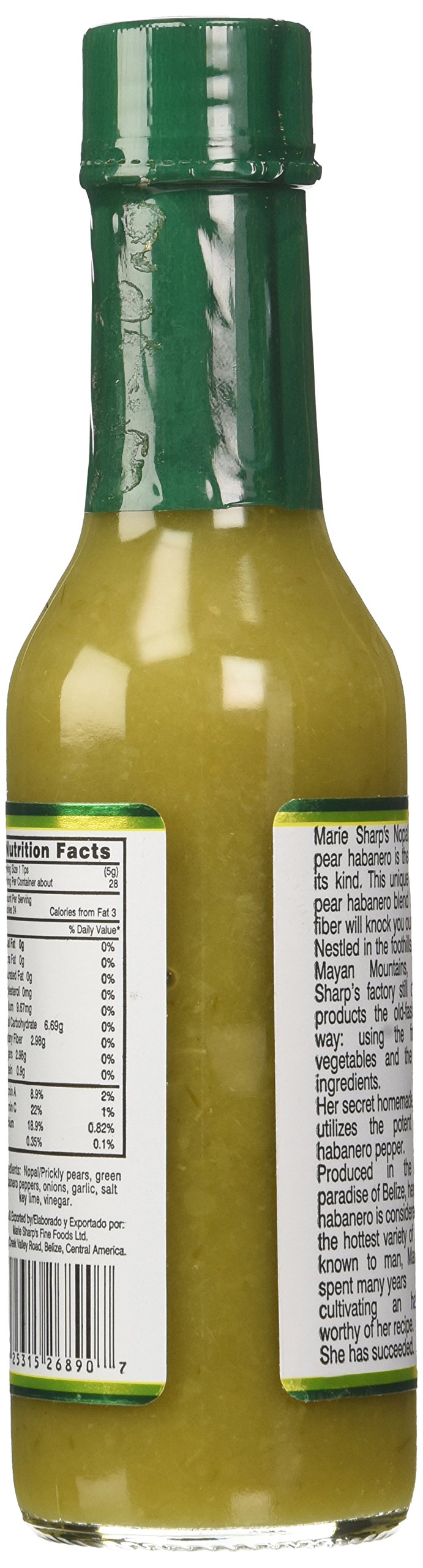 Marie Sharp's Green Habanero Pepper Hot Sauce - 5 fl oz (Pack of 3) | Spicy Belizean Hot Sauce for Tacos, Wings & Grilling | Vegan & Gluten-Free