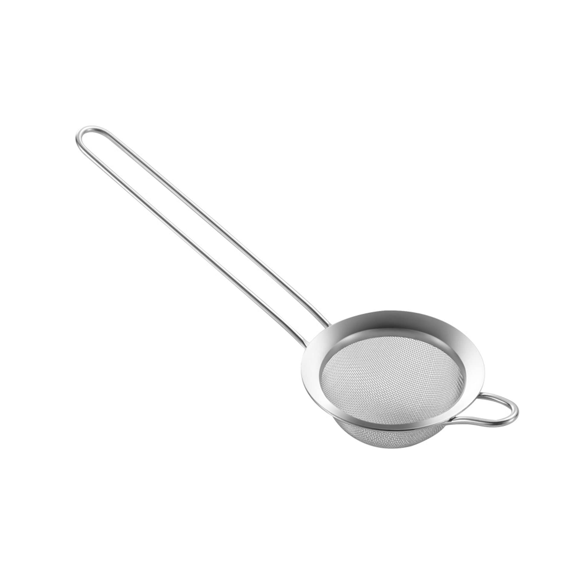 Premium 304 Stainless Steel 3.15 Inch Fine Mesh Strainer - Kitchen Colander & Skimmer with Ergonomic Handle - Perfect for Straining Tea, Rice, Pasta, Fruits & Vegetables - Ideal for Cooking, Baking, Brewing & Food Prep