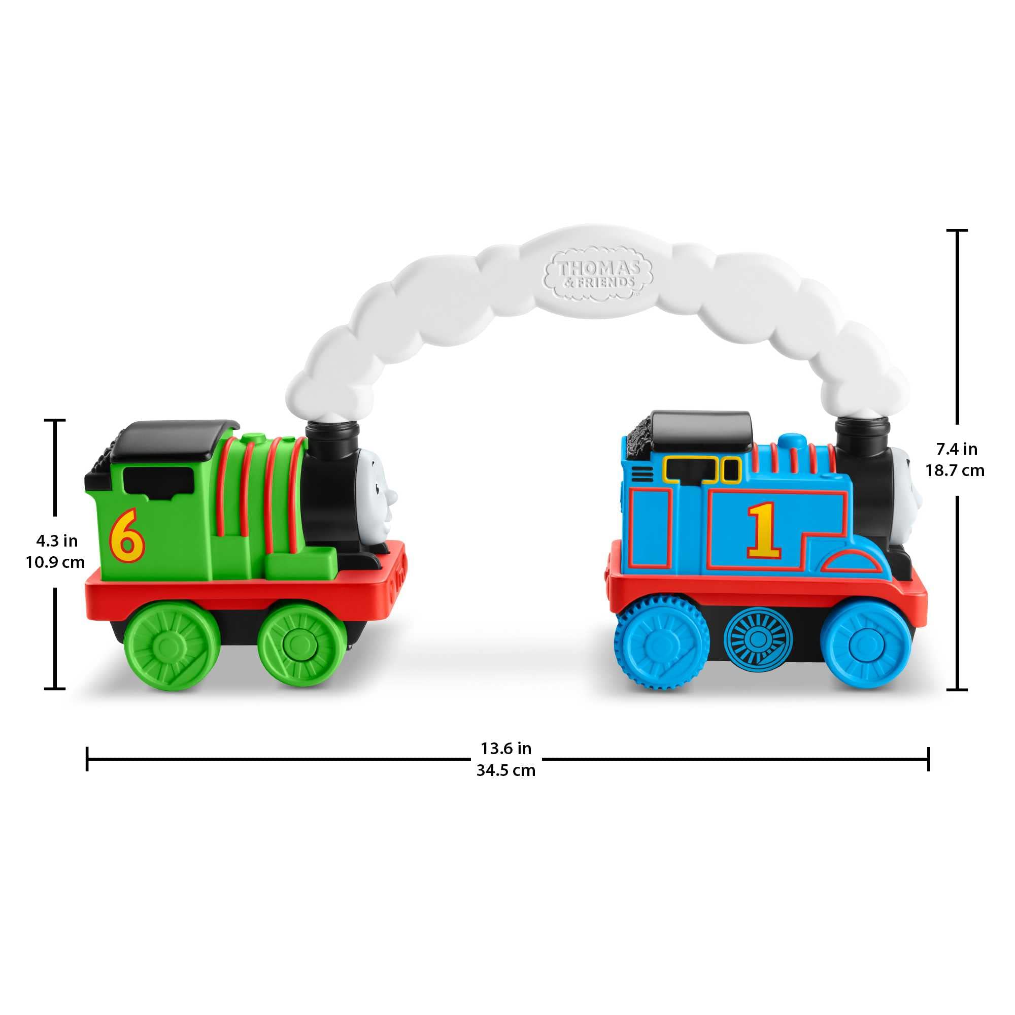 Thomas & Friends Fisher-Price Race & Chase Remote Control Toy Train Set | UK English Edition | RC Train Engine for Toddlers & Preschool Kids | Perfect for Indoor Play & Early Learning Development