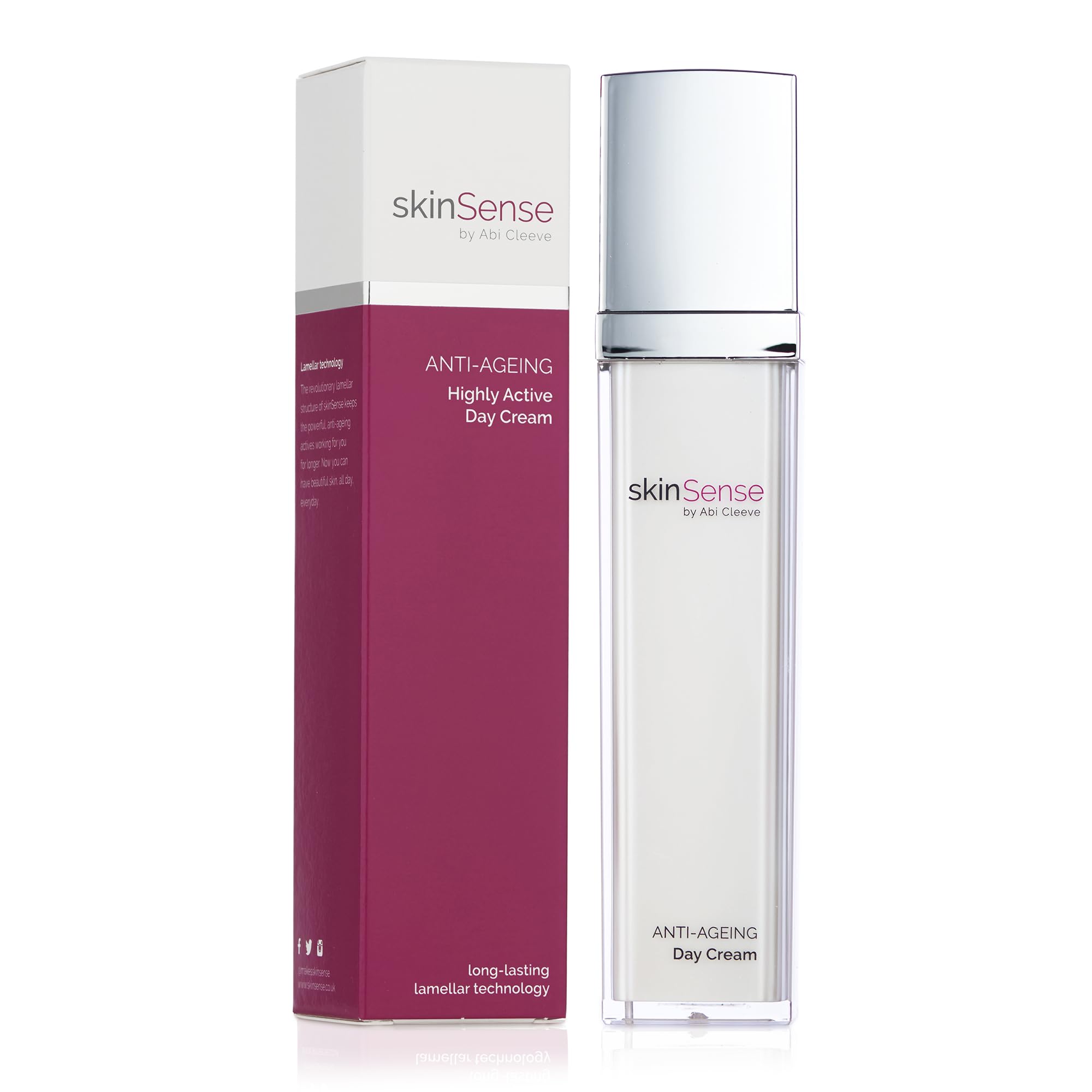 SkinSense Anti-Aging Day Cream 50ml - Wrinkle Reduction & Brightening Face Moisturizer for Mature Skin | Hydrating Anti-Wrinkle Treatment for Women | Perfect for Daily Skincare Routine & Age-Defying Protection