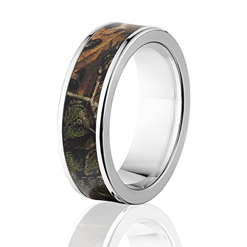 Realtree Xtra Official 7mm Titanium Camouflage Ring for Men - Hunting, Outdoor & Military Style Wedding Band - Perfect for Hunters, Camping & Tactical Enthusiasts