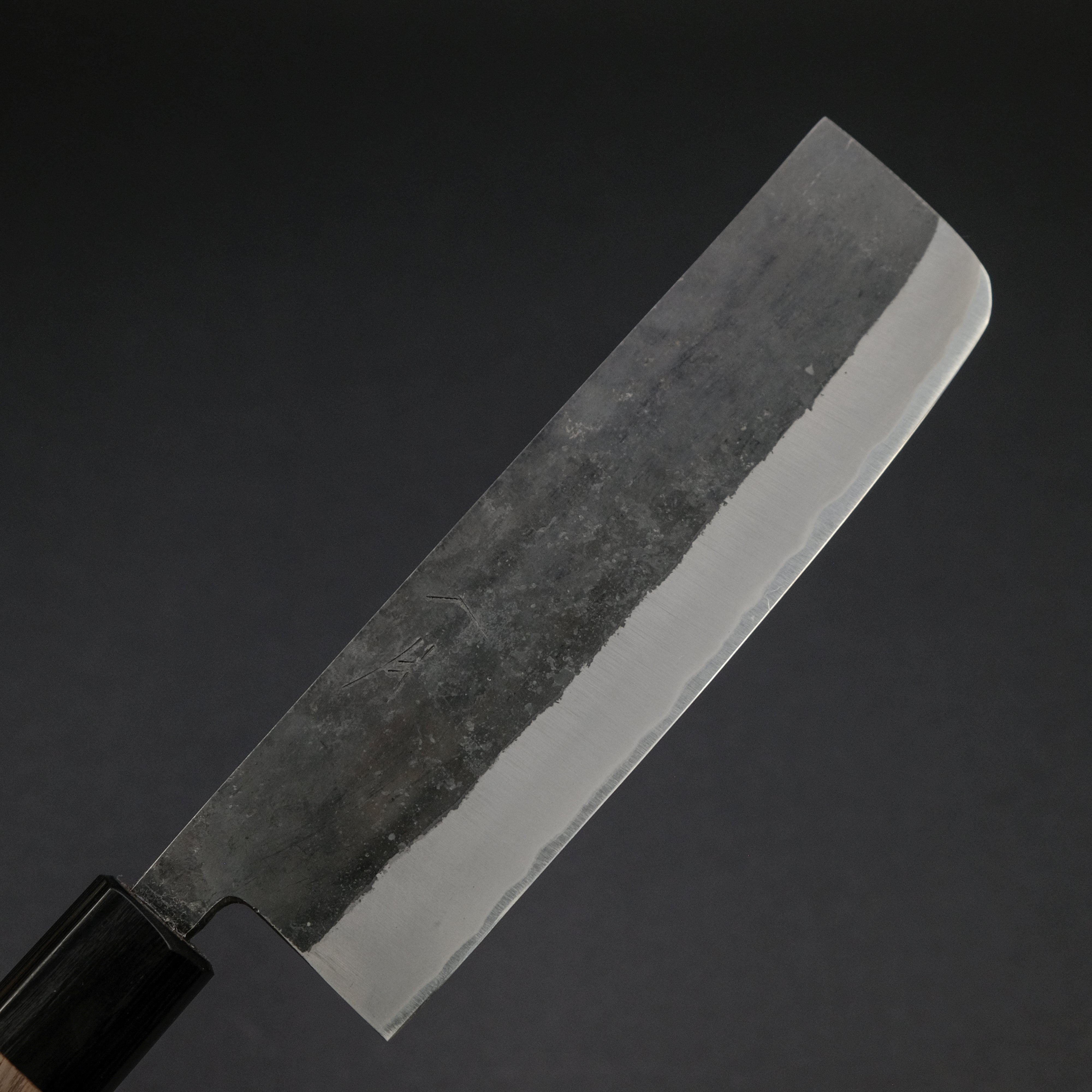 Hitohira Harima Forged Blue Super Stainless Clad Nakiri Knife with Walnut Handle - Professional Japanese Vegetable Knife for Precise Chopping, Slicing & Dicing in Home Kitchens & Restaurants