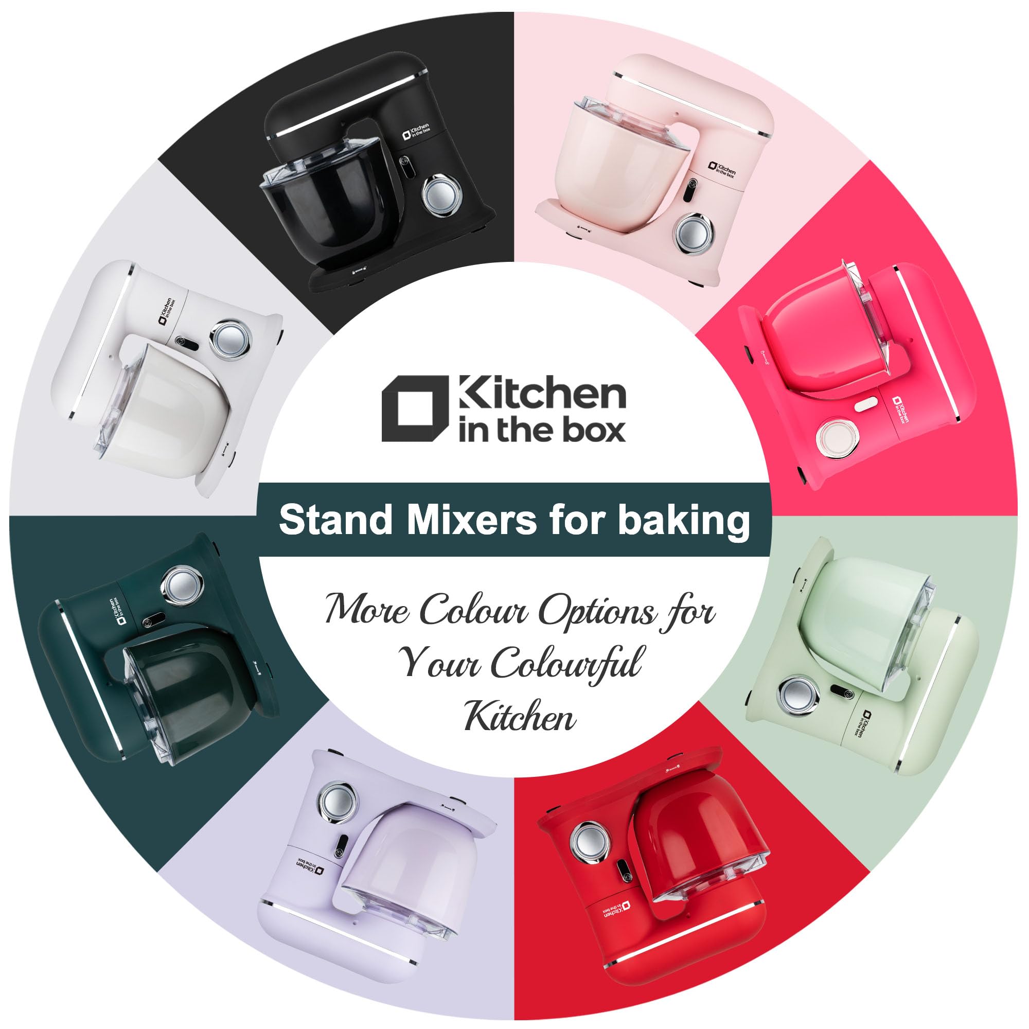 4.5QT Stand Mixer with 5QT Bowl - 10 Speed Electric Kitchen Mixer for Baking & Cooking (Frost White)