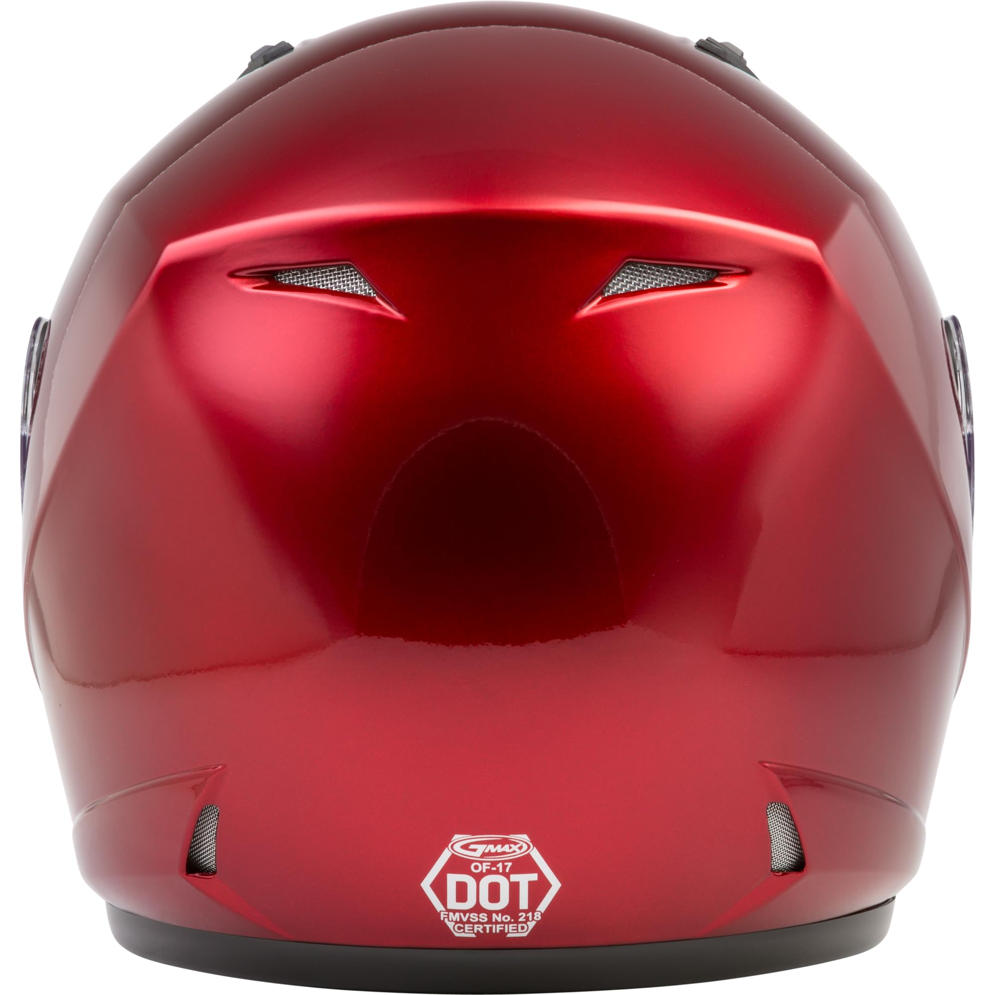 GMAX OF-17 Motorcycle Helmet (Candy Red, Large) - FMVSS 218 Certified DOT Approved Full Face Helmet for Cruiser, Street & Commuter Riding - Comfortable & Safe Bike Gear for Men & Women