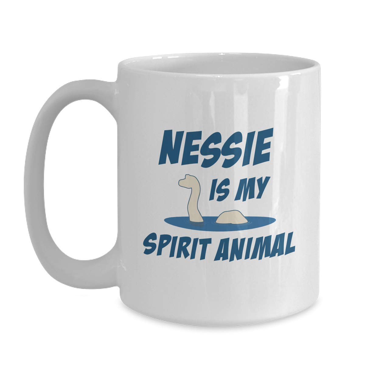 Funny Nessie Mug - 11 oz White Coffee & Tea Cup with Monster Design, Perfect Gift for Birthday & Spirit Animal Lovers - Great for Home, Office & Gifting